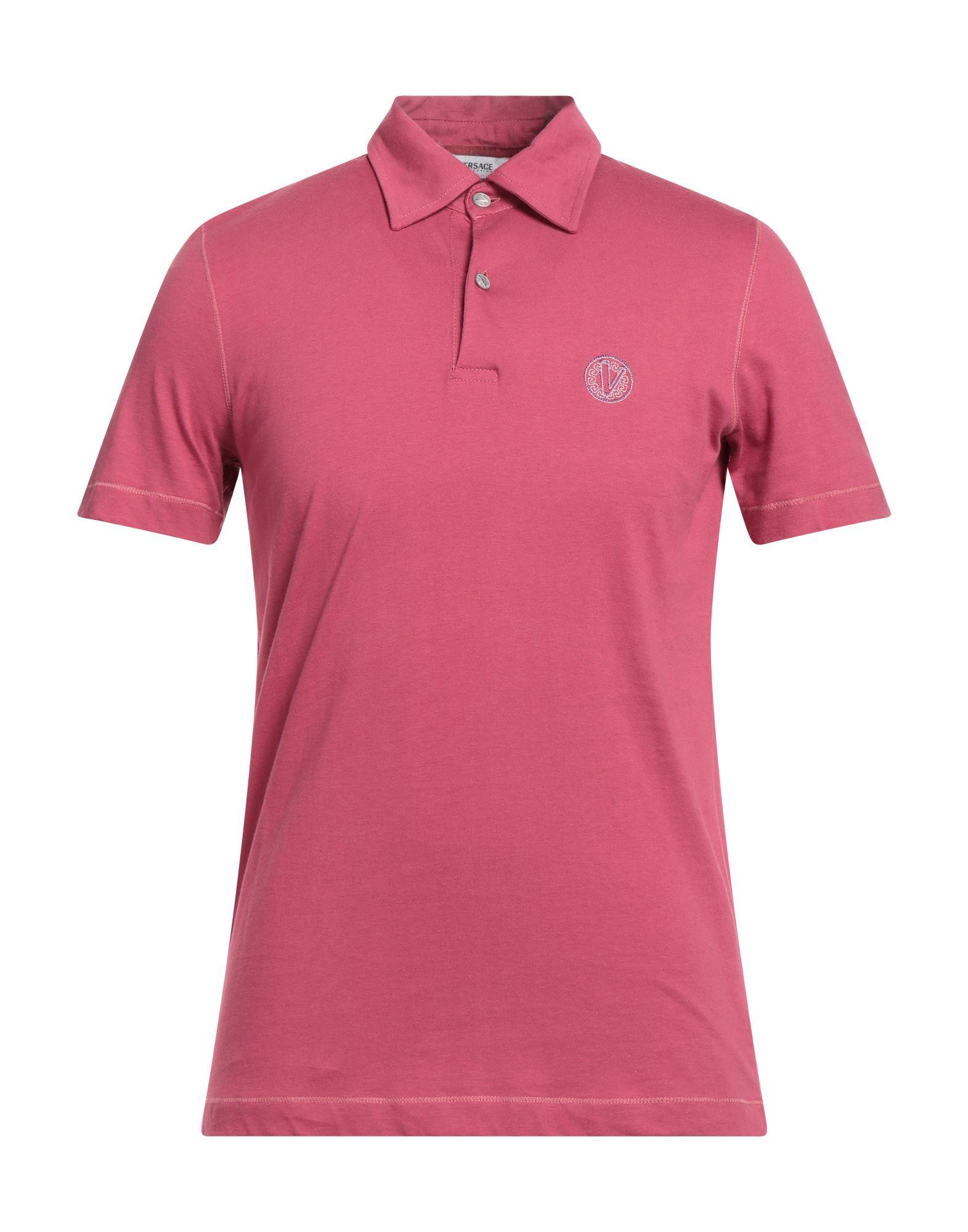 pink versace polo shirt