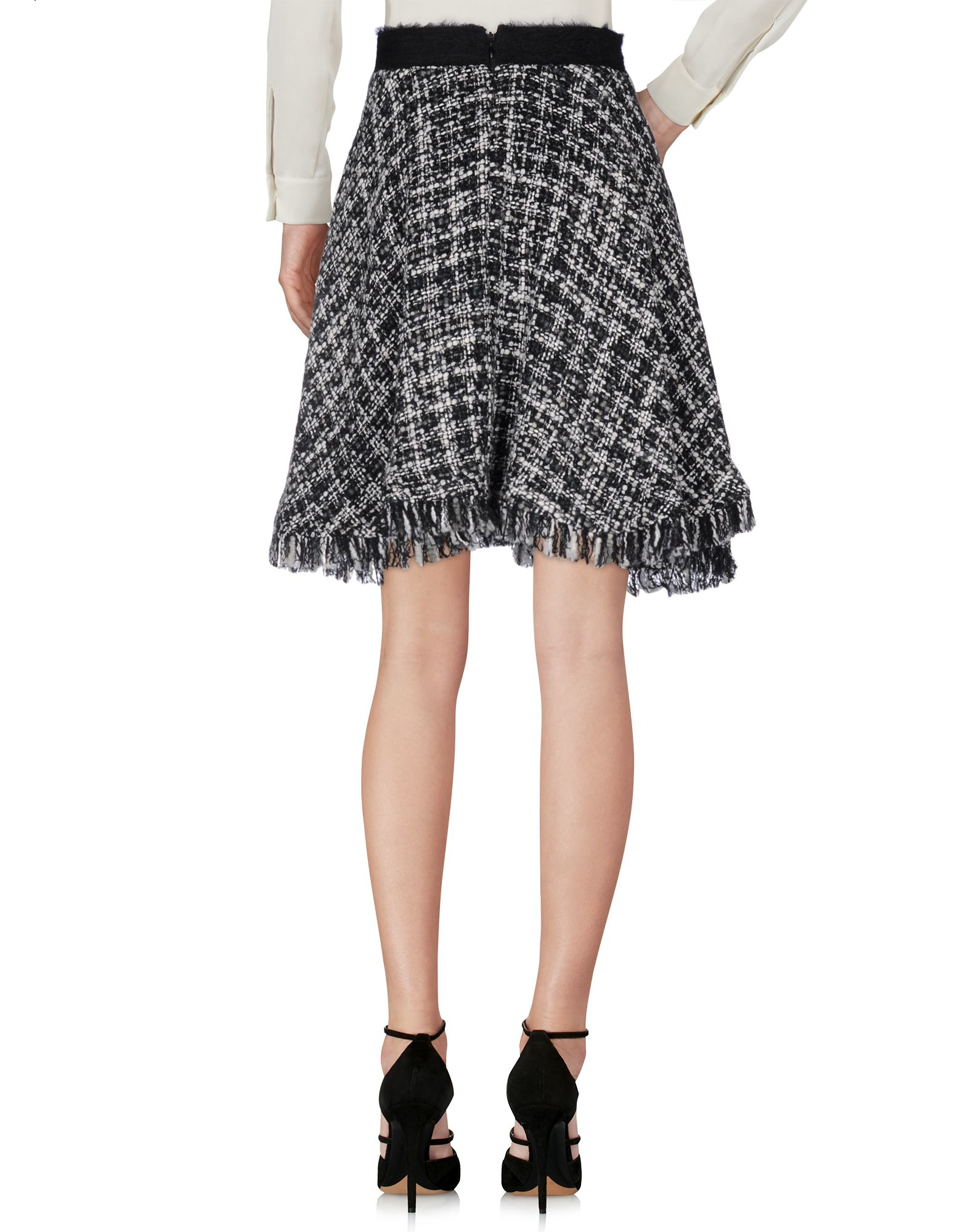 MSGM Synthetic Knee Length Skirt in Black - Lyst