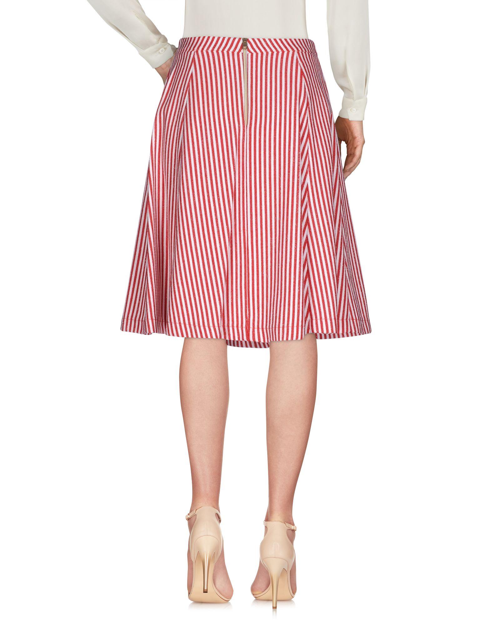 Shirtaporter Knee Length Skirt in Red | Lyst