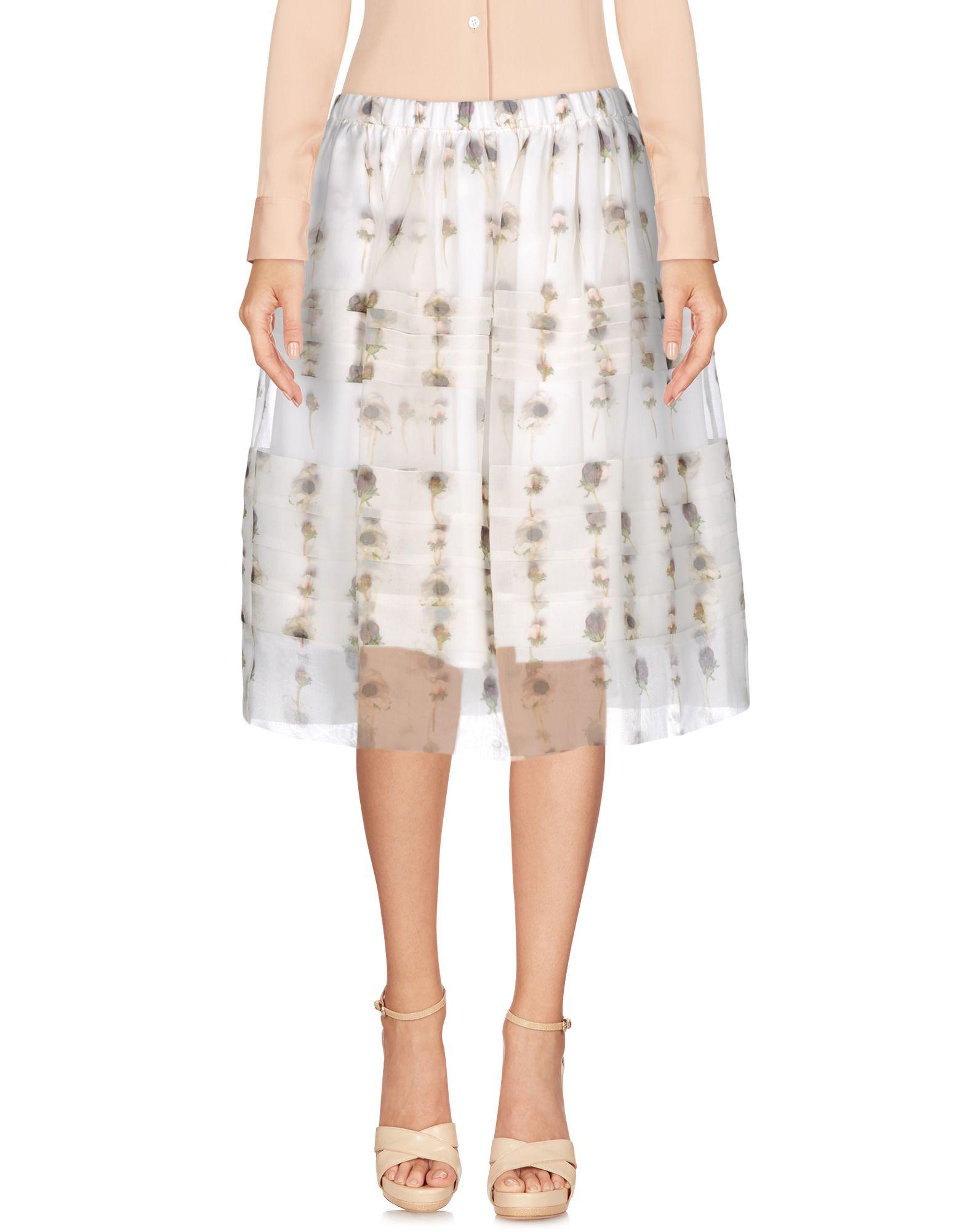 N°21 Knee Length Skirt in White Lyst