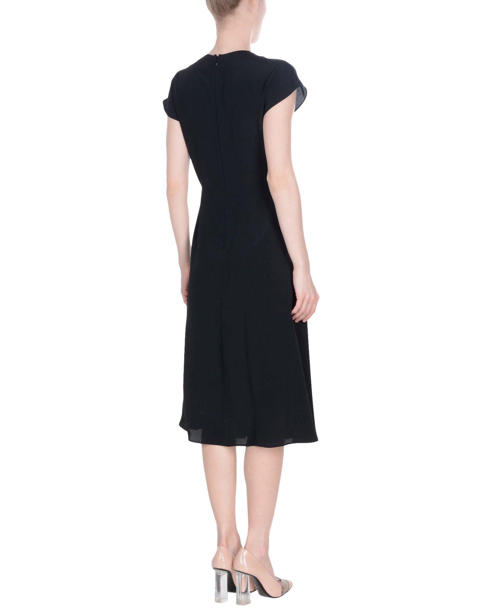 N°21 Silk Knee-length Dress in Black - Lyst
