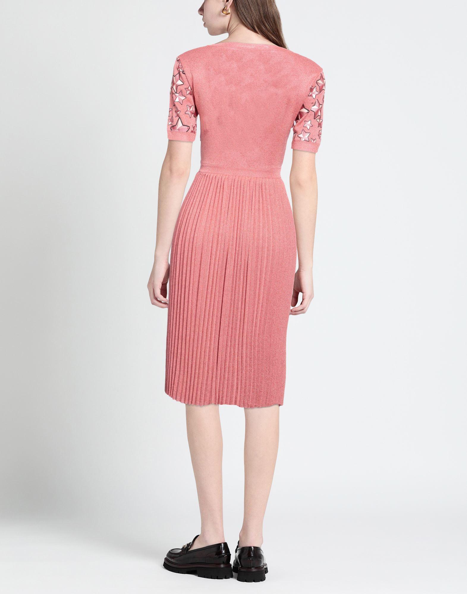 Elisabetta Franchi Midi Dress in Pink | Lyst