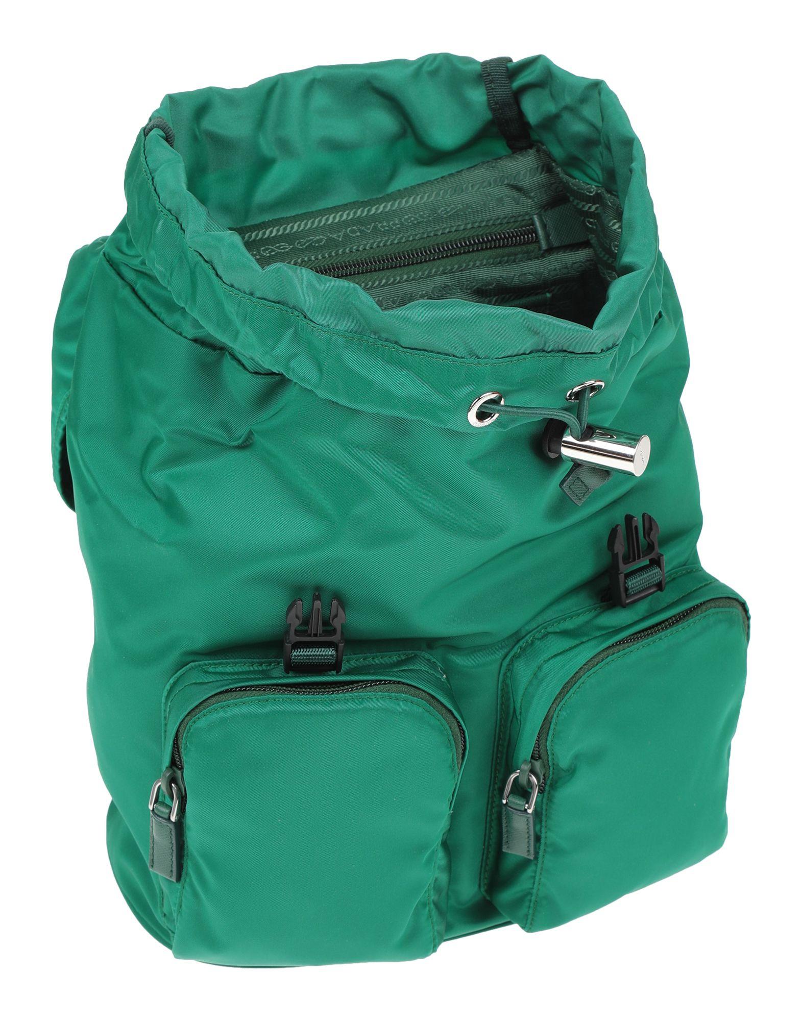 prada green backpack