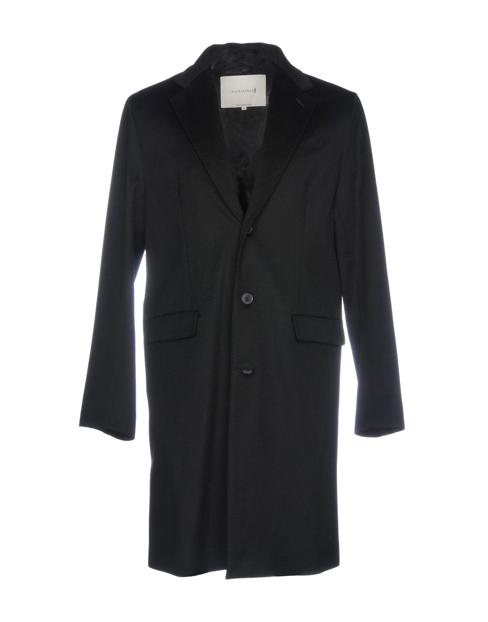 Mackintosh Flannel Coat in Black for Men - Lyst