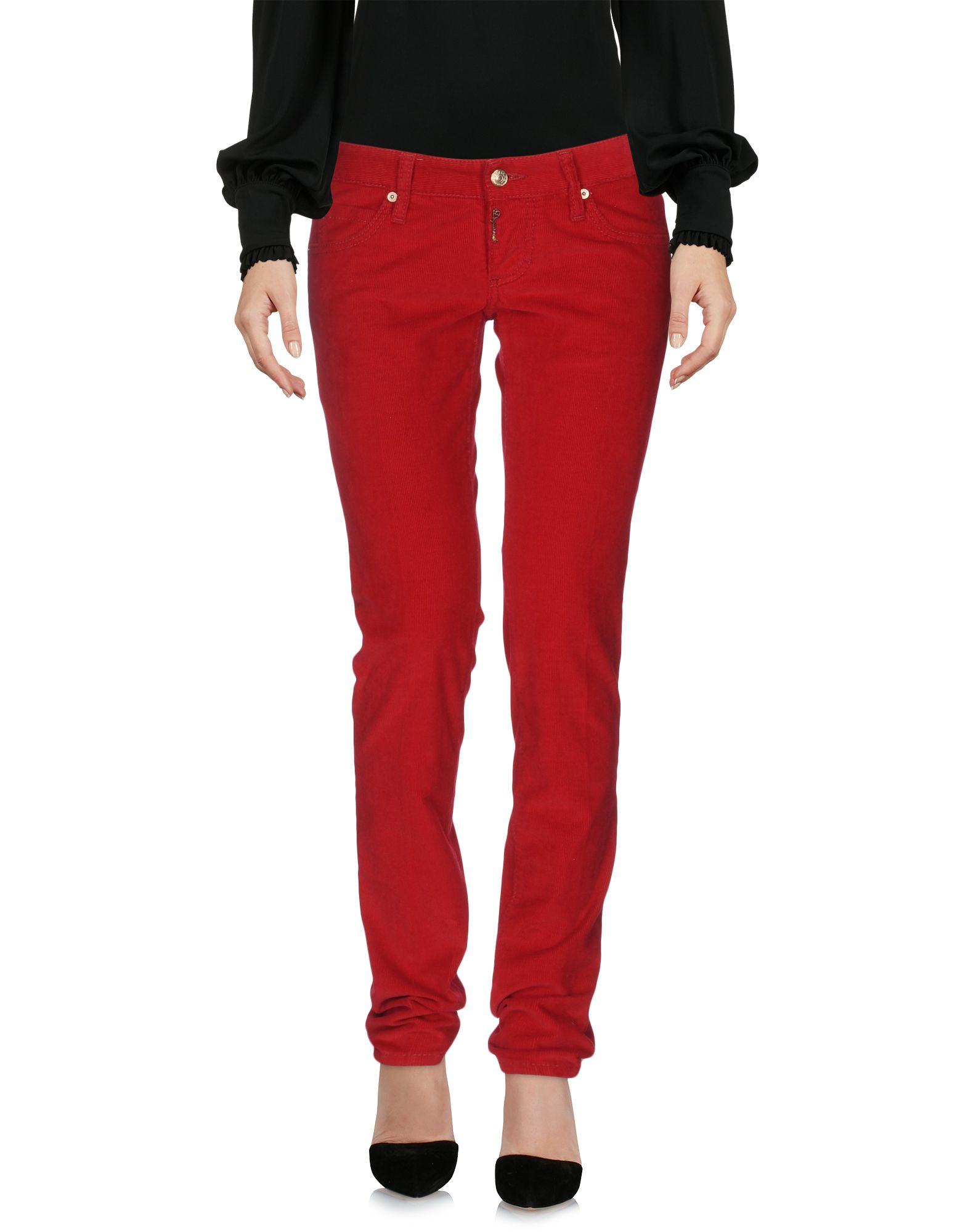 red casual pants
