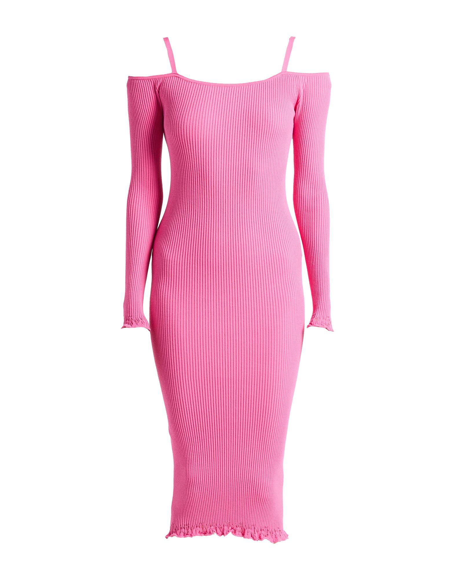 ワンピース BLUMARINE PINK MIDI DRESS abito_midi_in_georgette_con_pi