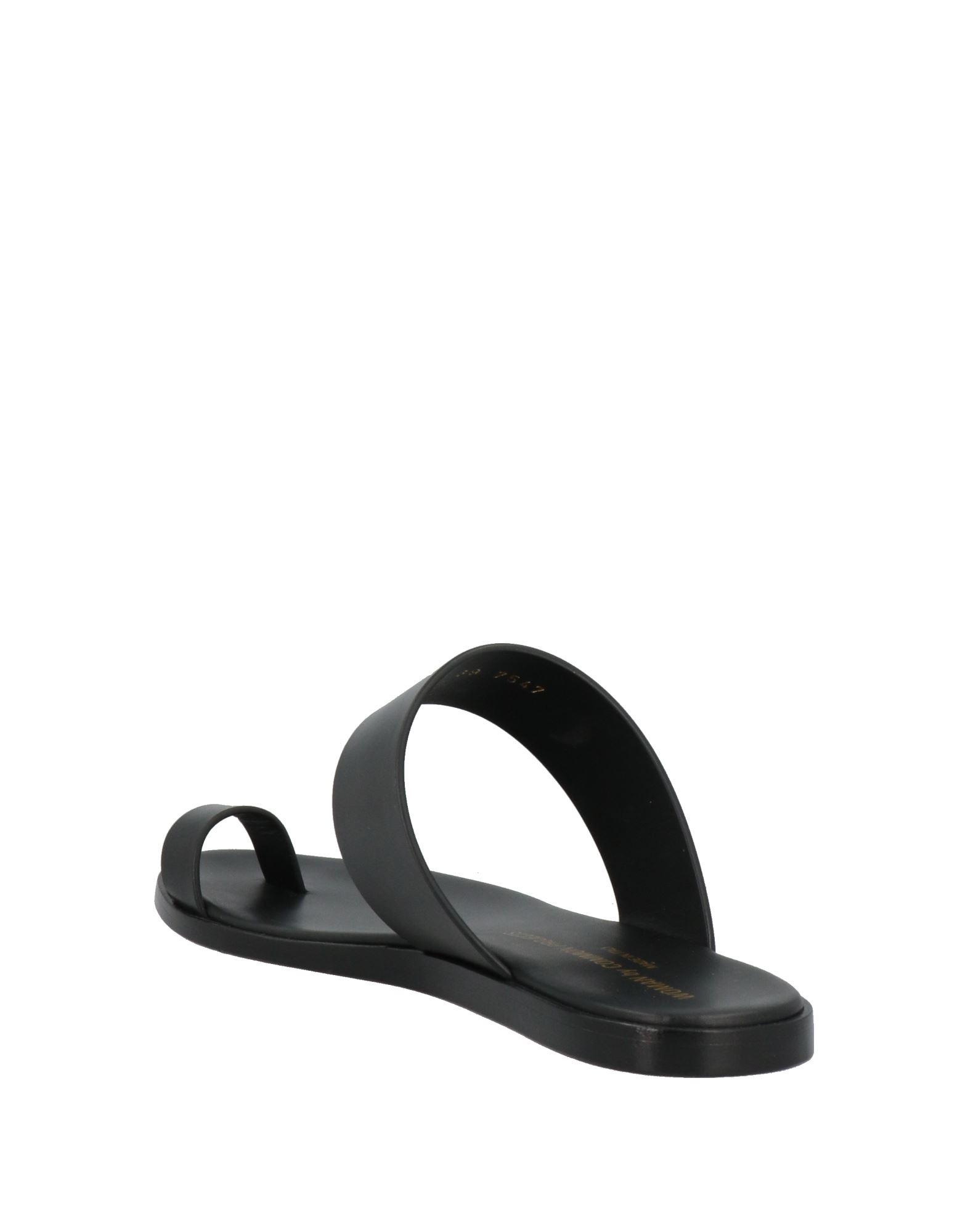 Common Projects Toe Post Sandals in Black | Lyst