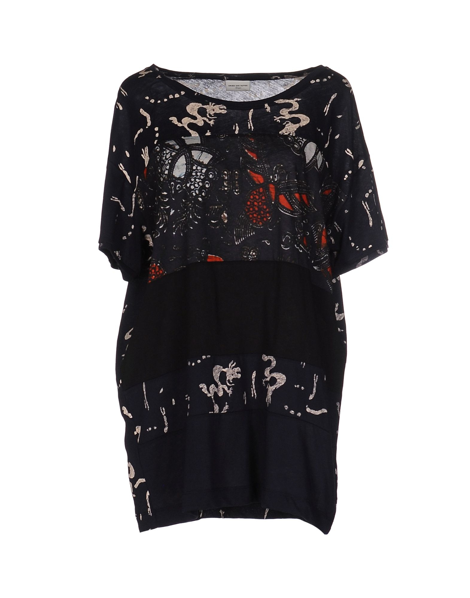 Dries Van Noten Cotton Ceduna Silk Top with Feather and Crystal ...
