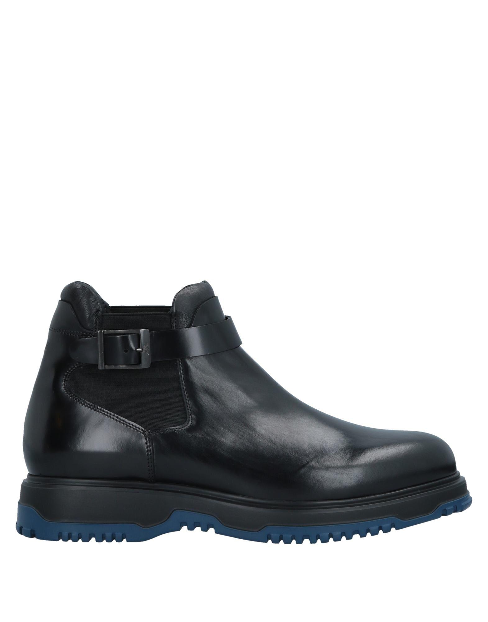 Emporio Armani Leather Ankle Boots in Black for Men Lyst