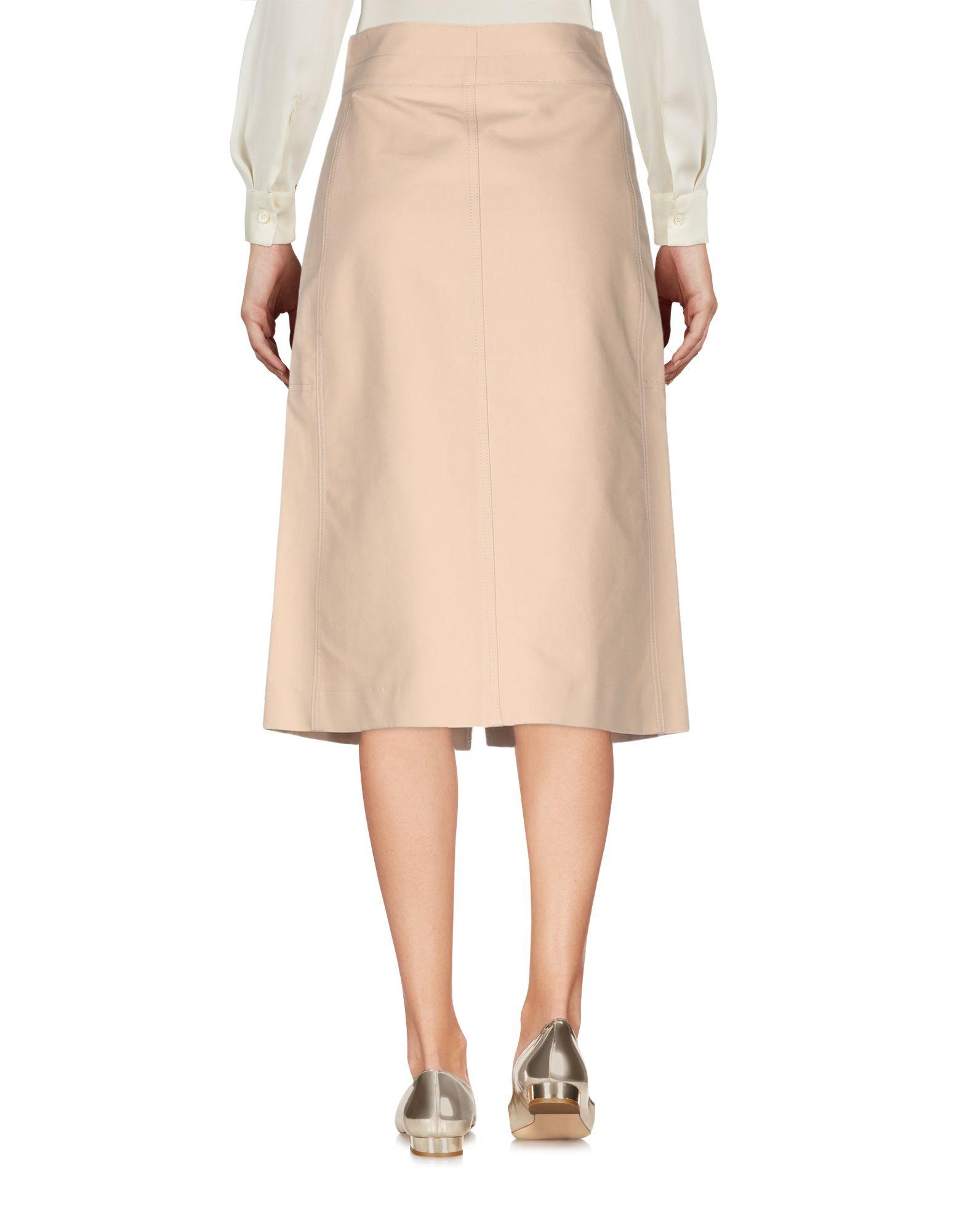 Twinset Midi Skirt in Natural | Lyst