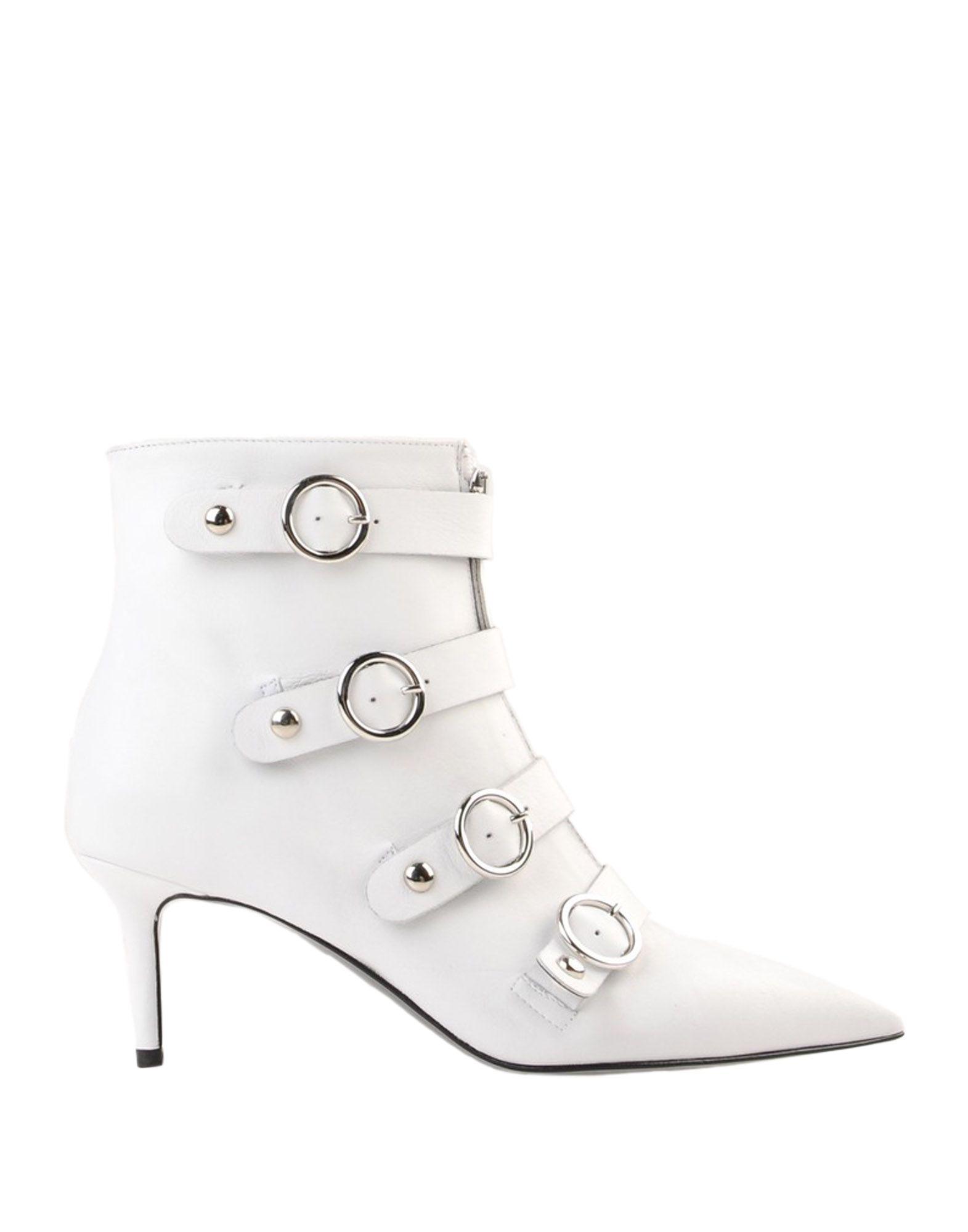 Bianca Di Leather Ankle Boots in White - Lyst