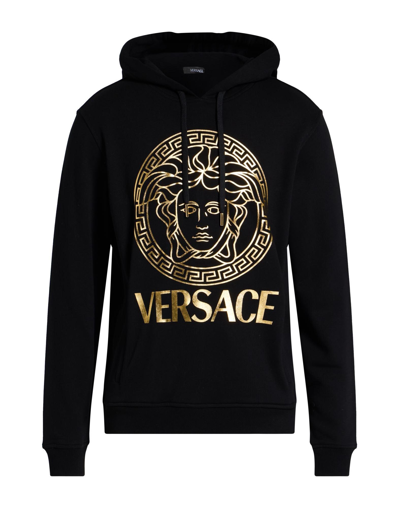 Logo Versace Pulli Medusa Versace Sweatshirt In Black For Men