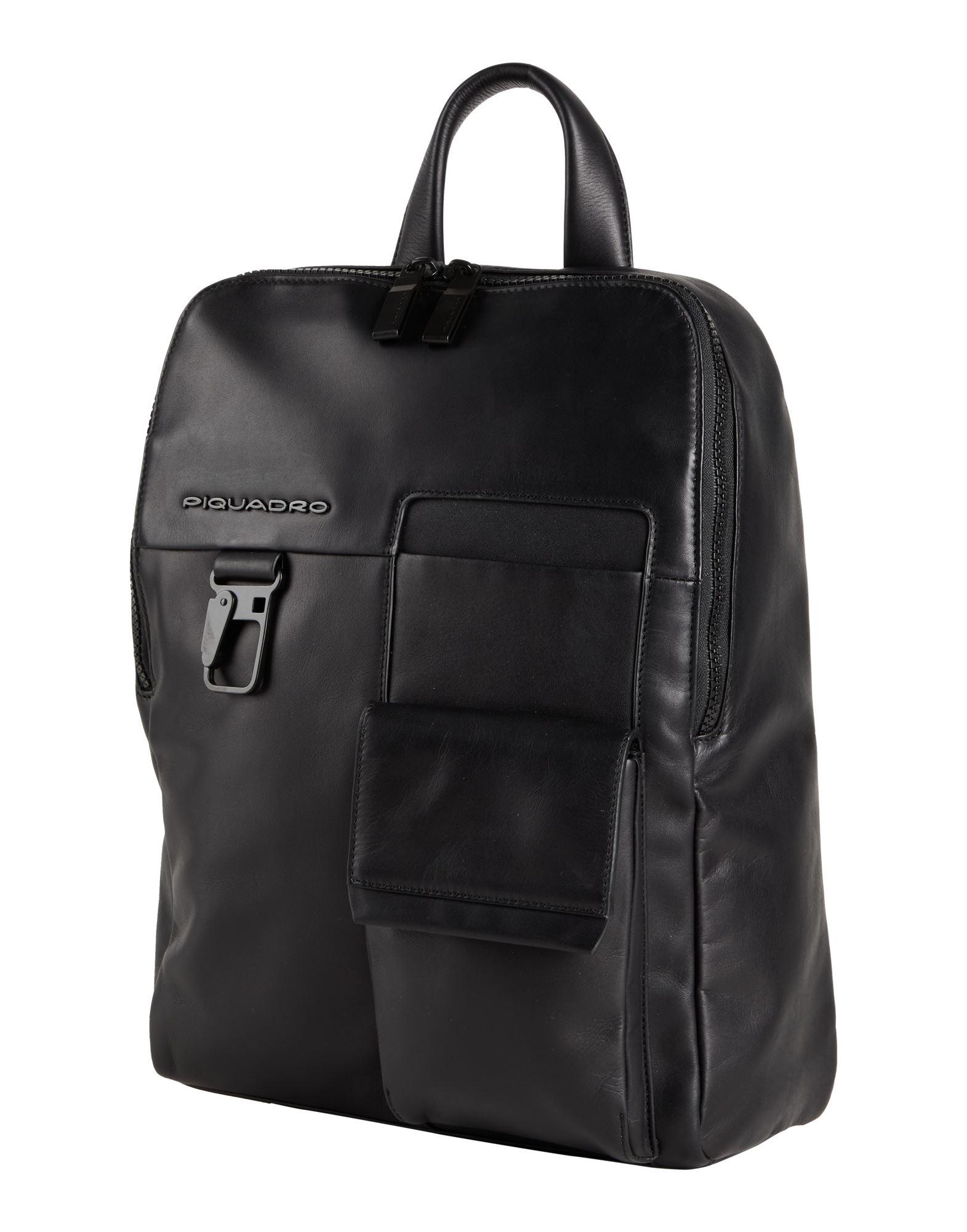 PIQUADRO ブラック レザーバックパック Amazon.com: PIQUADRO Men Fashion, Black, Taglia unica