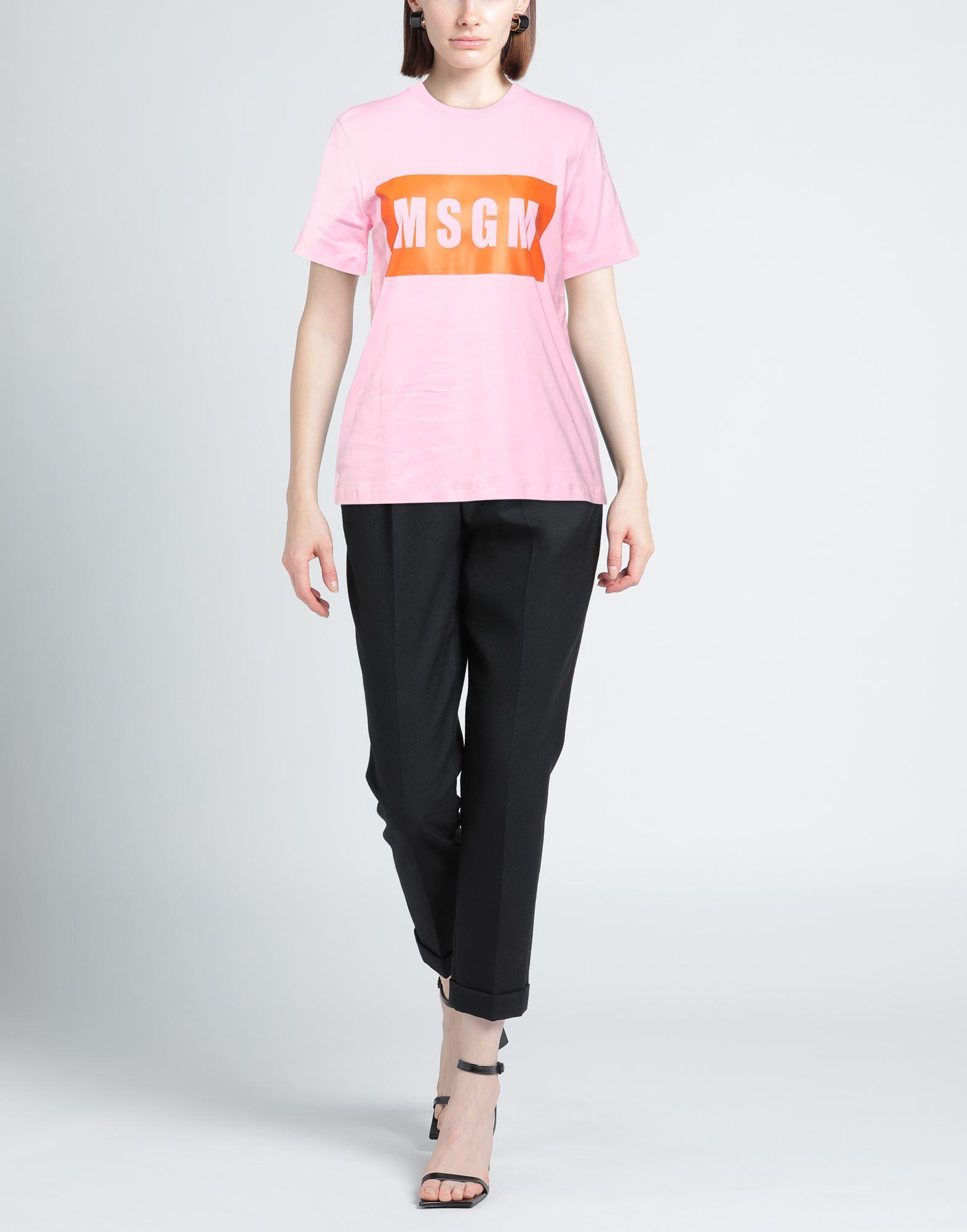 あす楽対応】 MSGM 定番 ピンクTシャツ Tシャツ/カットソー(半袖/袖