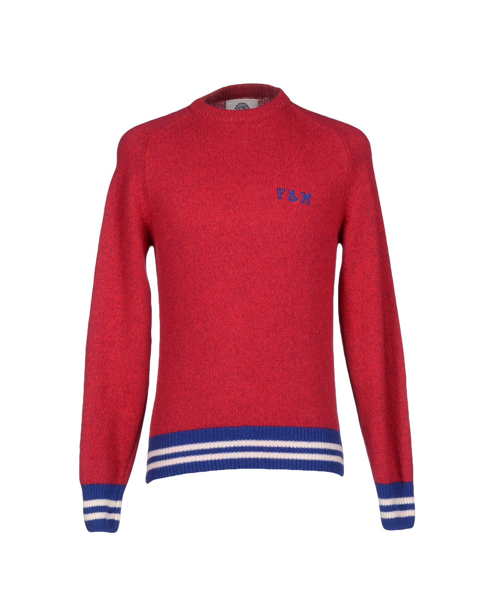 Franklin & Marshall Wool Sweater in Red for Men - Lyst