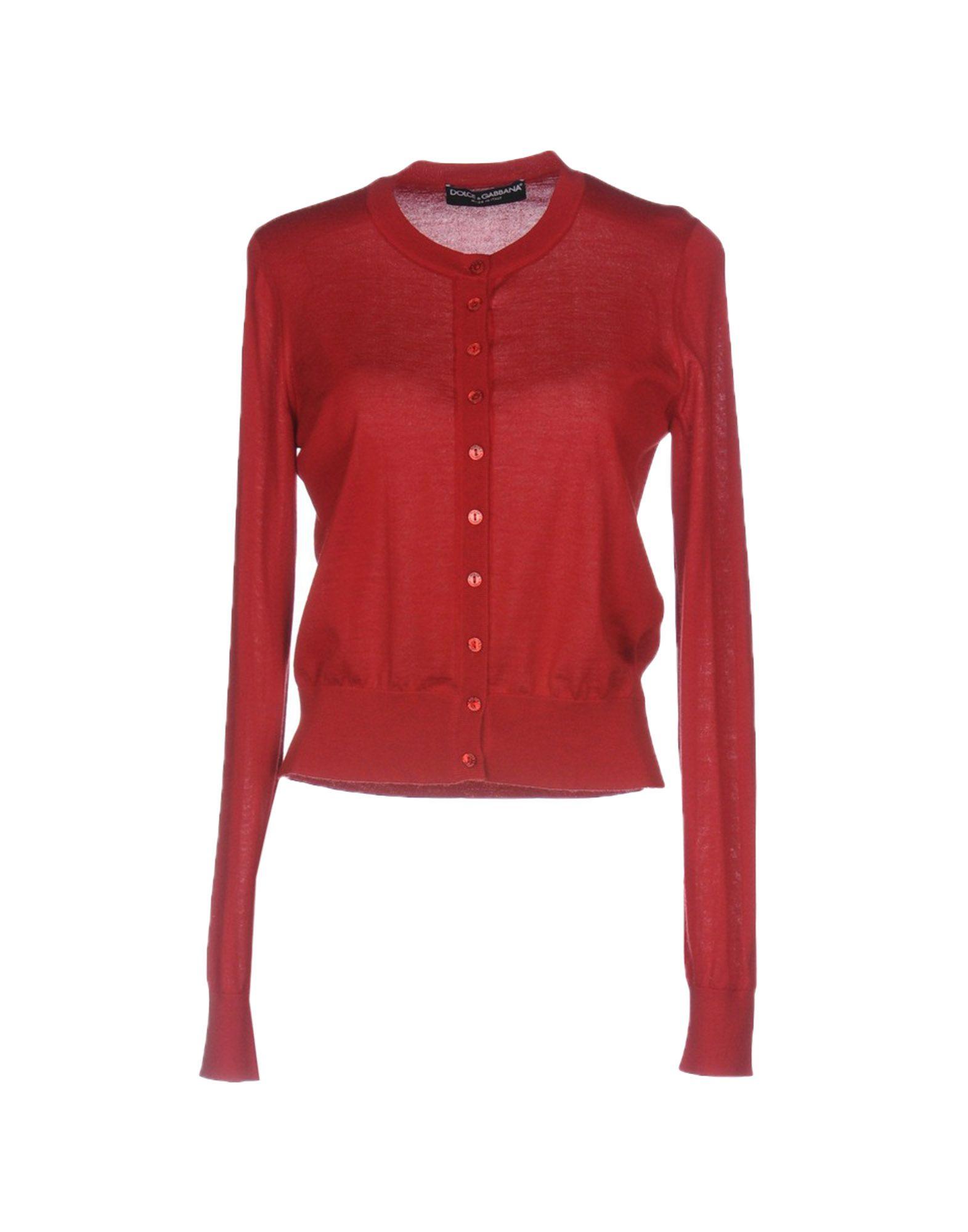 Dolce & Gabbana Cashmere Cardigan in Red - Lyst