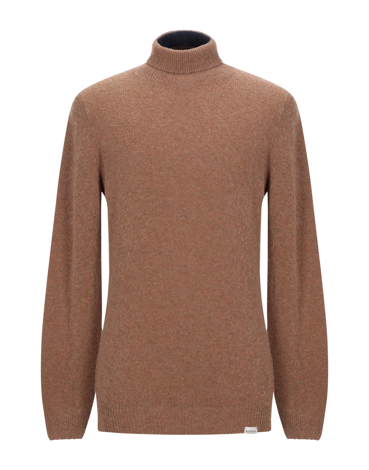 Brooksfield Wool Turtleneck in Camel (Brown) for Men Lyst