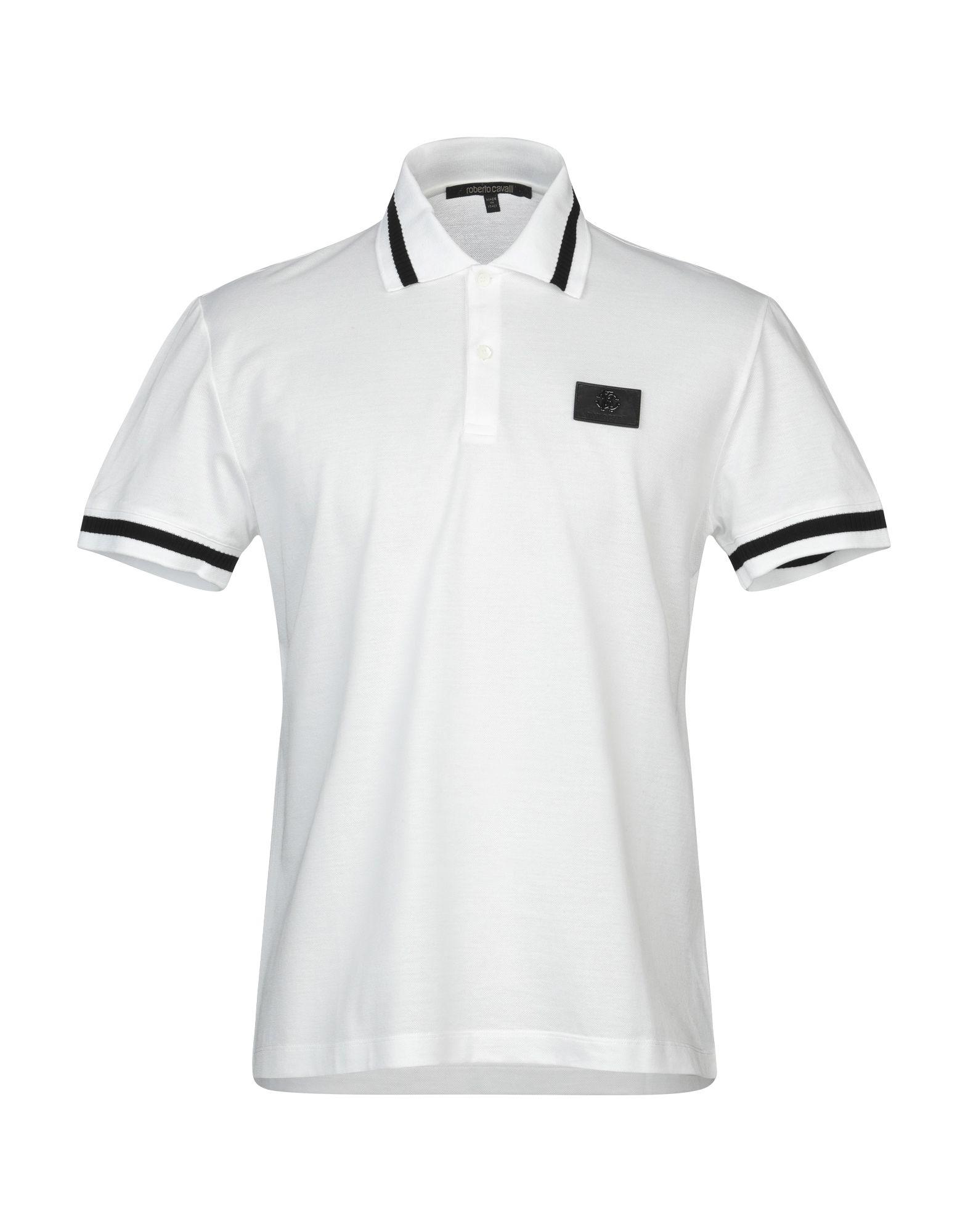 Roberto Cavalli Cotton Polo Shirt in White for Men - Lyst