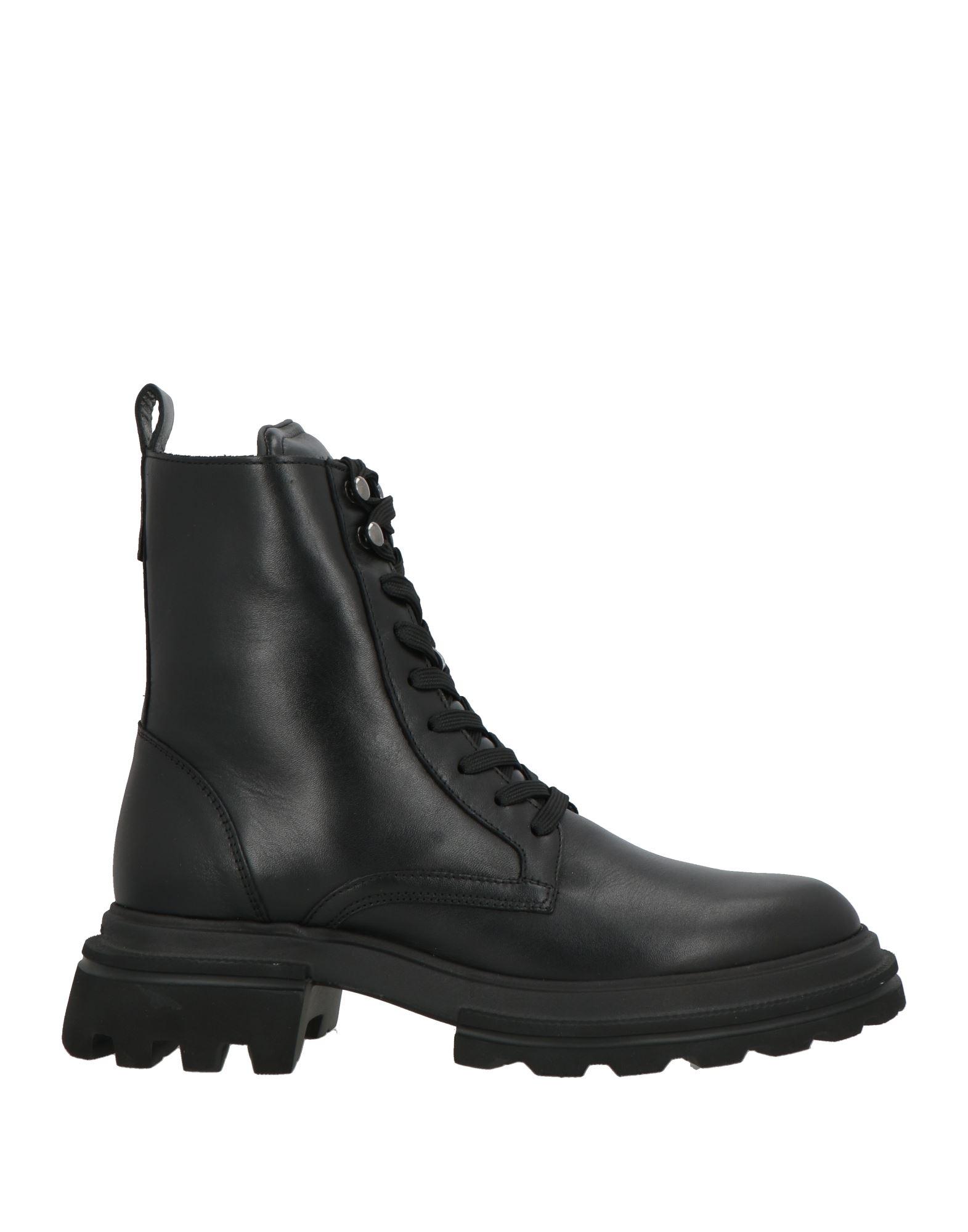 ブーツその他 HOGAN Leather ankle boots Biker Boots Hogan 10-Storey BLACK for Woman