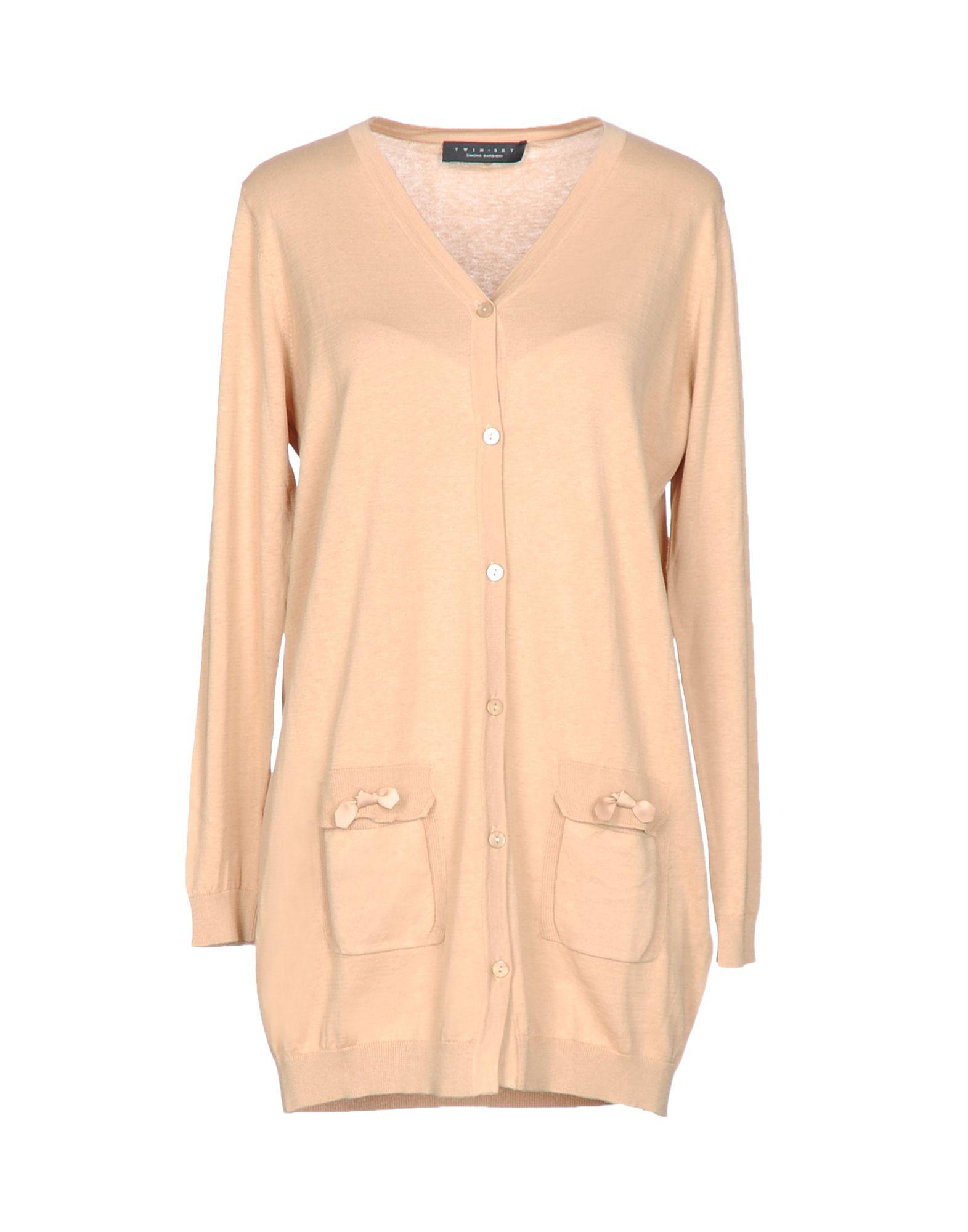Lyst - Twin Set Cardigan in Natural