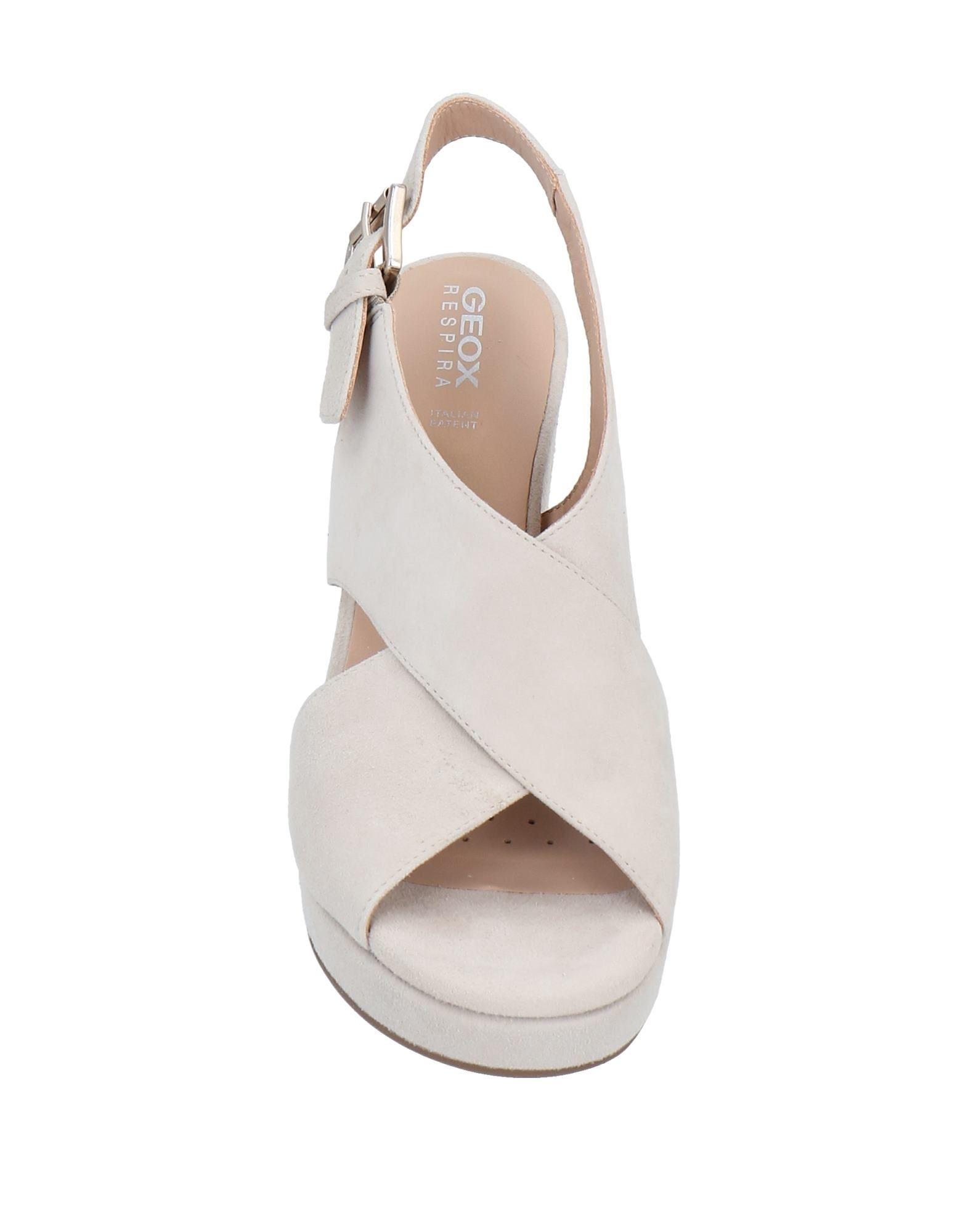 Geox Leather Sandals in Ivory (White) - Lyst