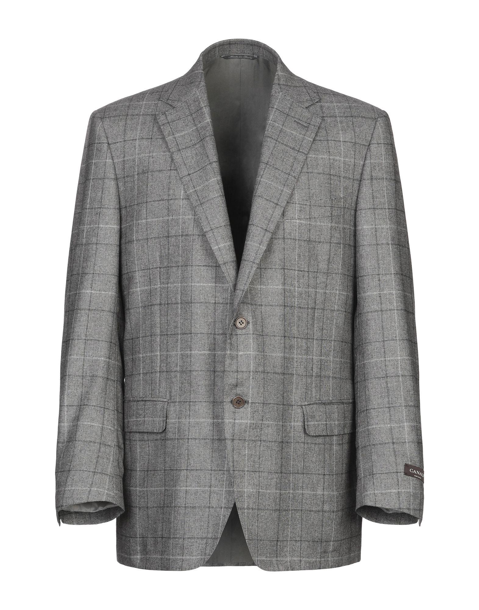 Canali Flannel Blazer in Grey (Gray) for Men - Lyst
