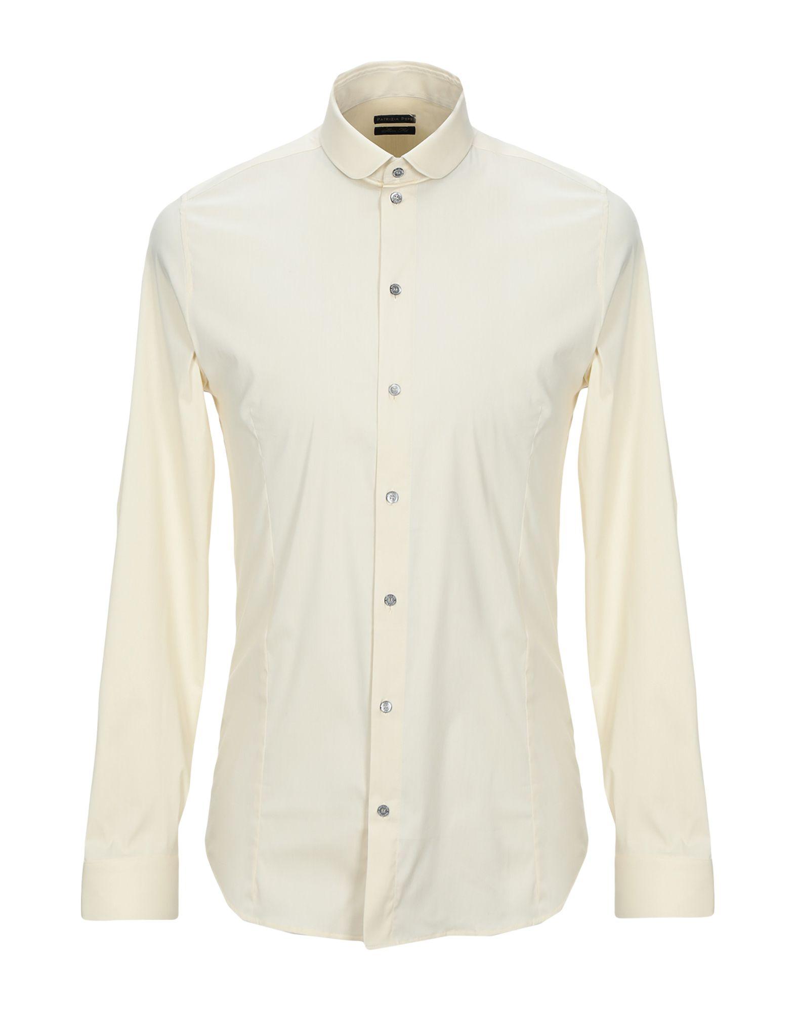 Patrizia Pepe Cotton Shirt in Beige (Natural) for Men - Lyst