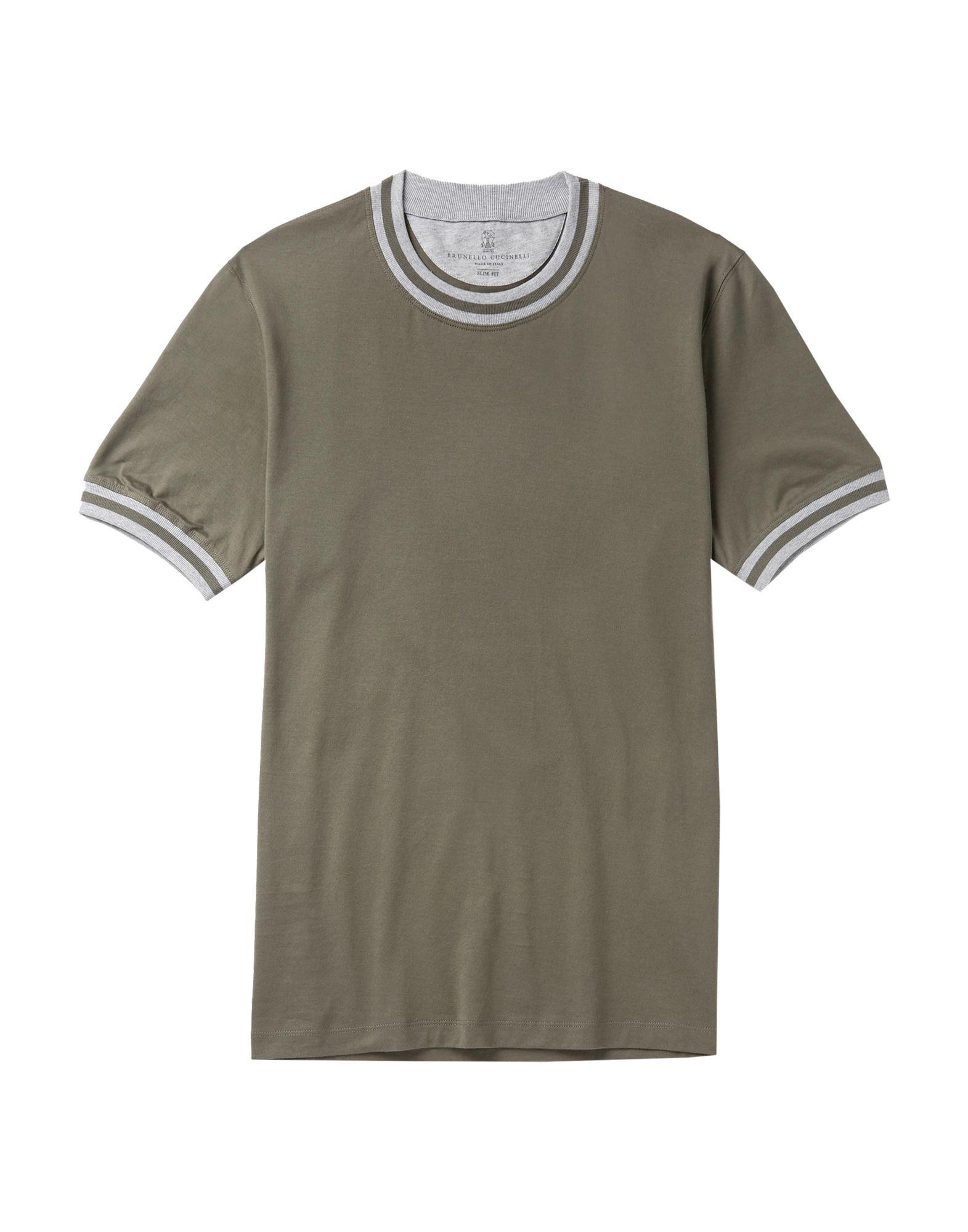 Brunello Cucinelli Slim-fit Stripe-trimmed Cotton-jersey T-shirt in ...