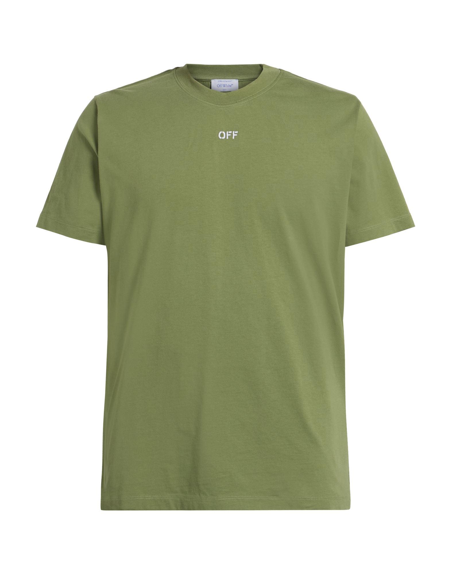 Tシャツ・カットソー OFF WHITE Men T Shirts OMGG014S24FAB0025561 Green Off-White c/o Virgil Abloh Short sleeve t-shirts for Men