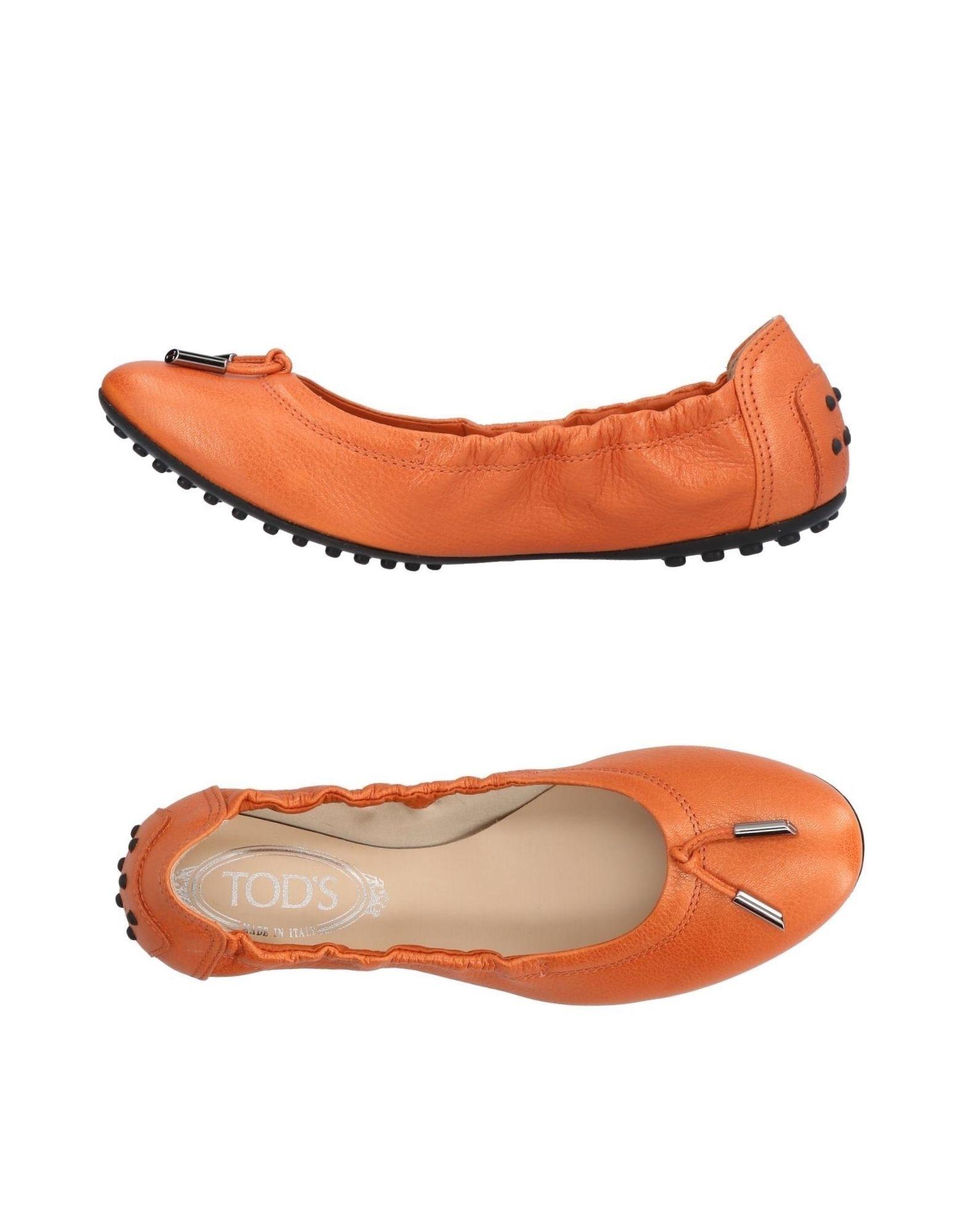 orange ballet flats