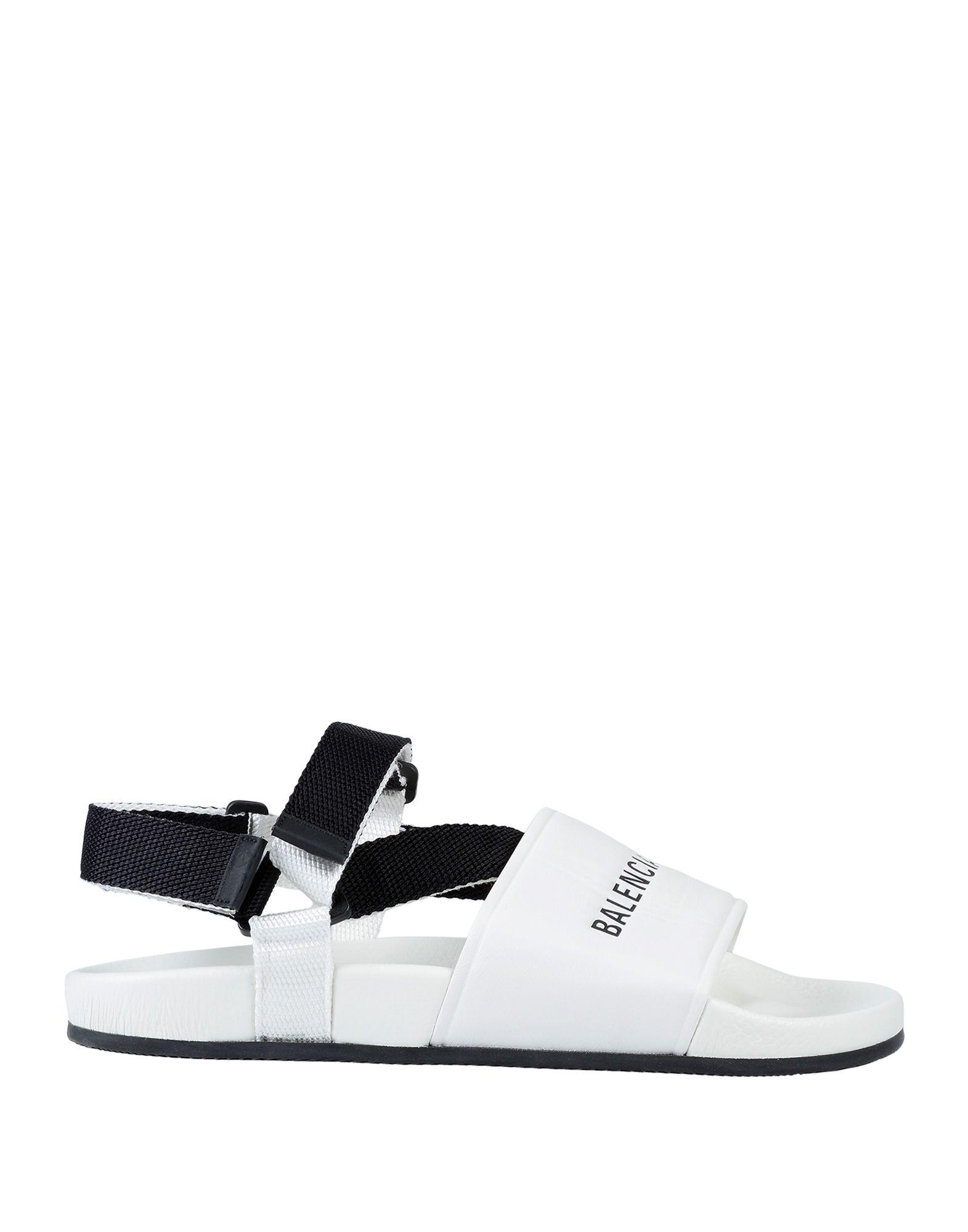white balenciaga slides