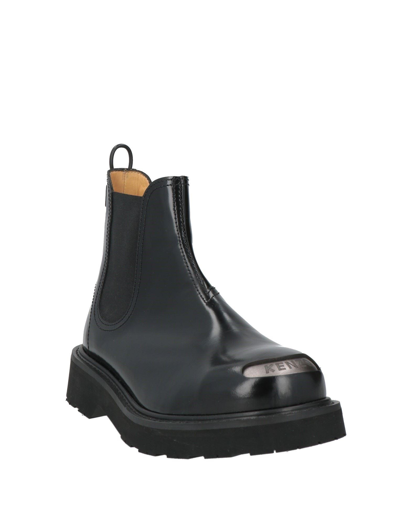 【送料&関税込】Kenzo Leather Ankle Boots Kenzo Kenzosmile Leather Ankle Boots | Black | FARFETCH