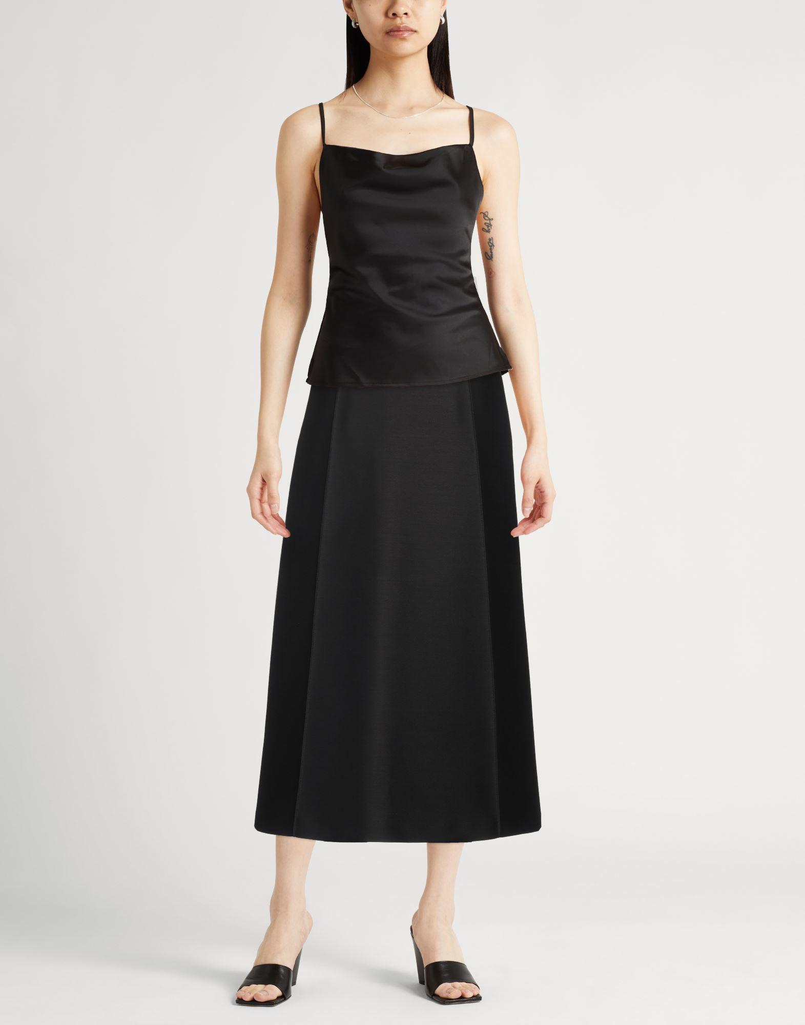 スカート KITON SILK MIDI SKIRT Kiton slip-style Satin Maxi Skirt | Black | FARFETCH