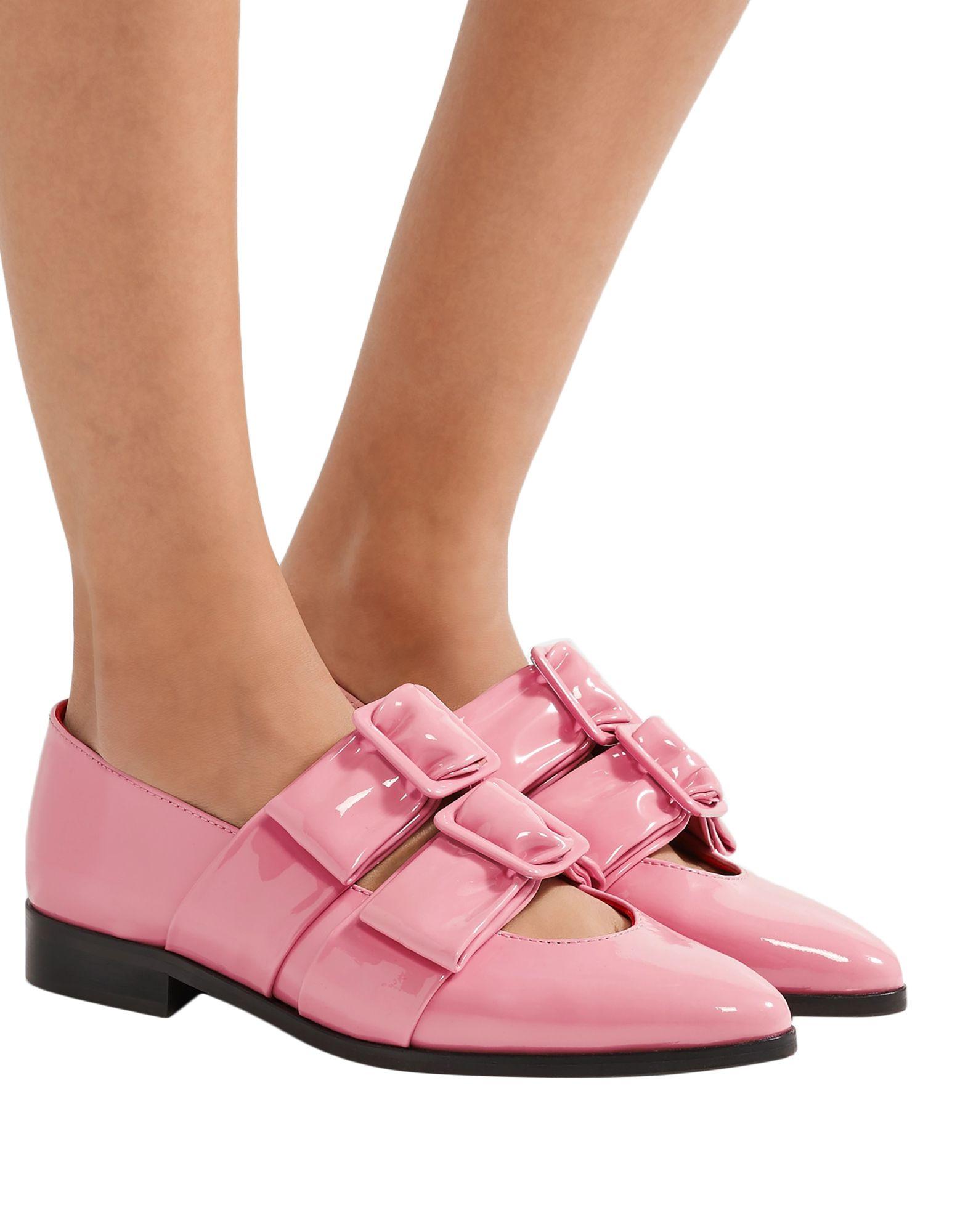 Ganni Leather Loafer in Pink Lyst