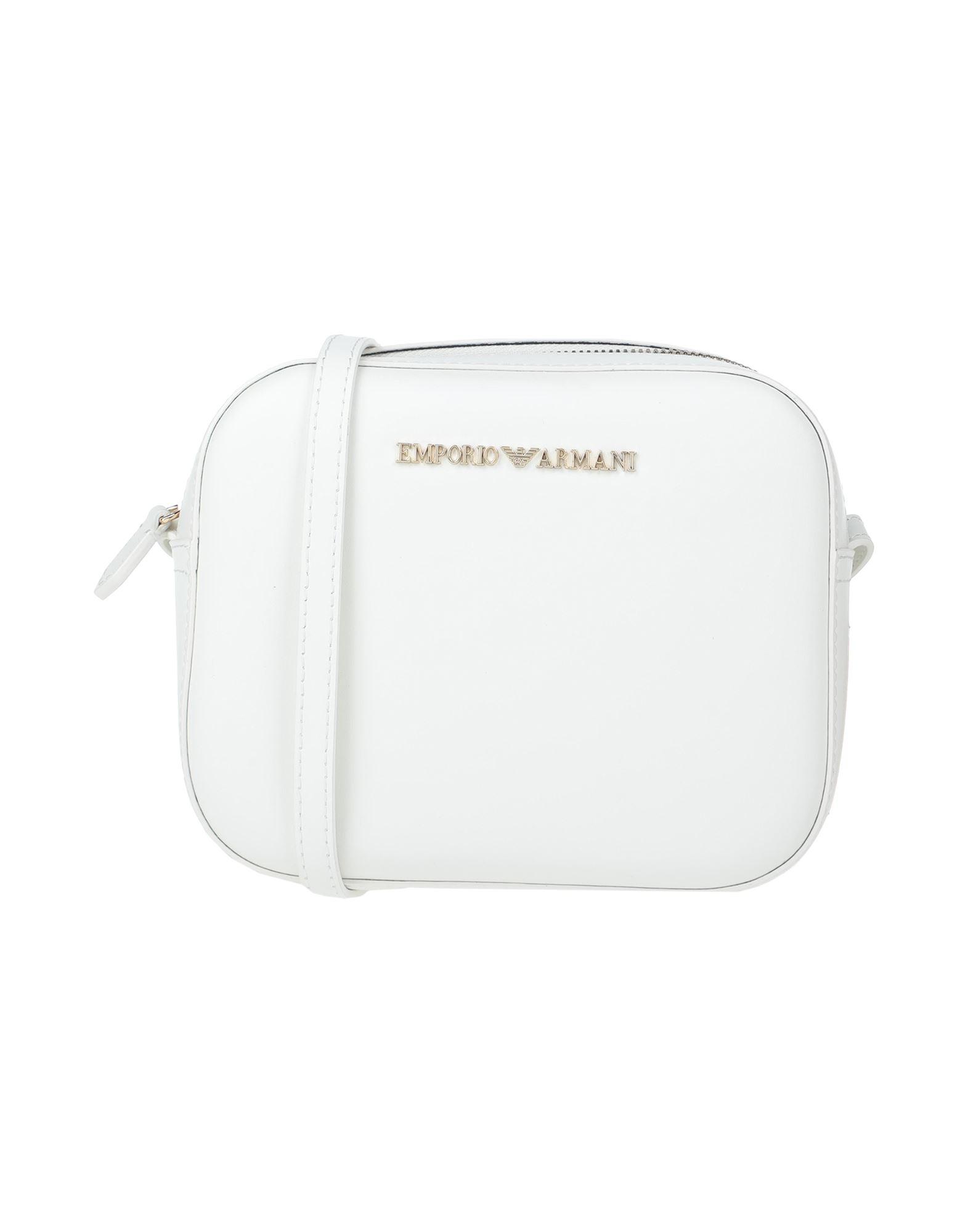 Emporio Armani Leather Cross-body Bag in White | Lyst