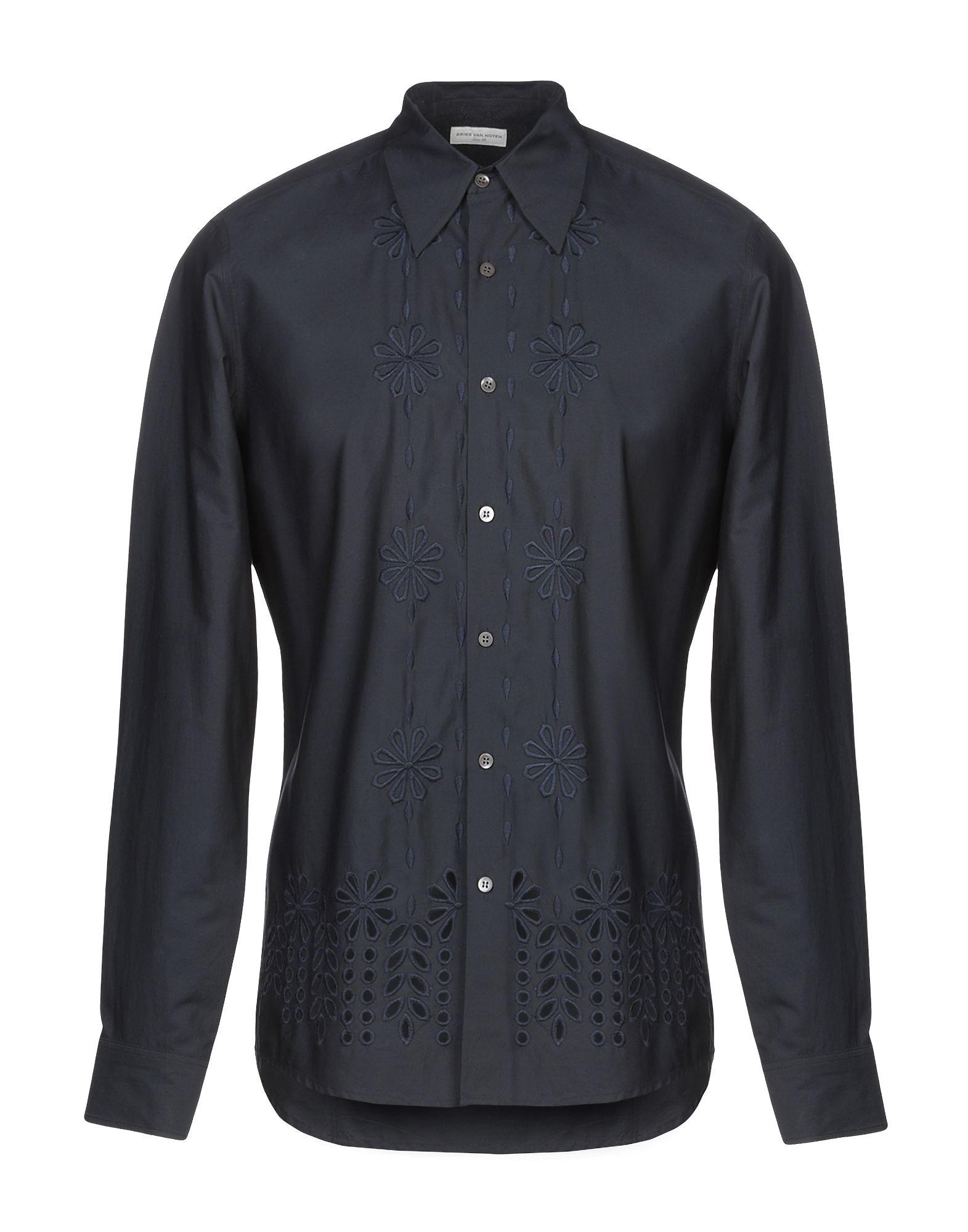 Dries Van Noten Cotton Shirt in Black for Men - Lyst