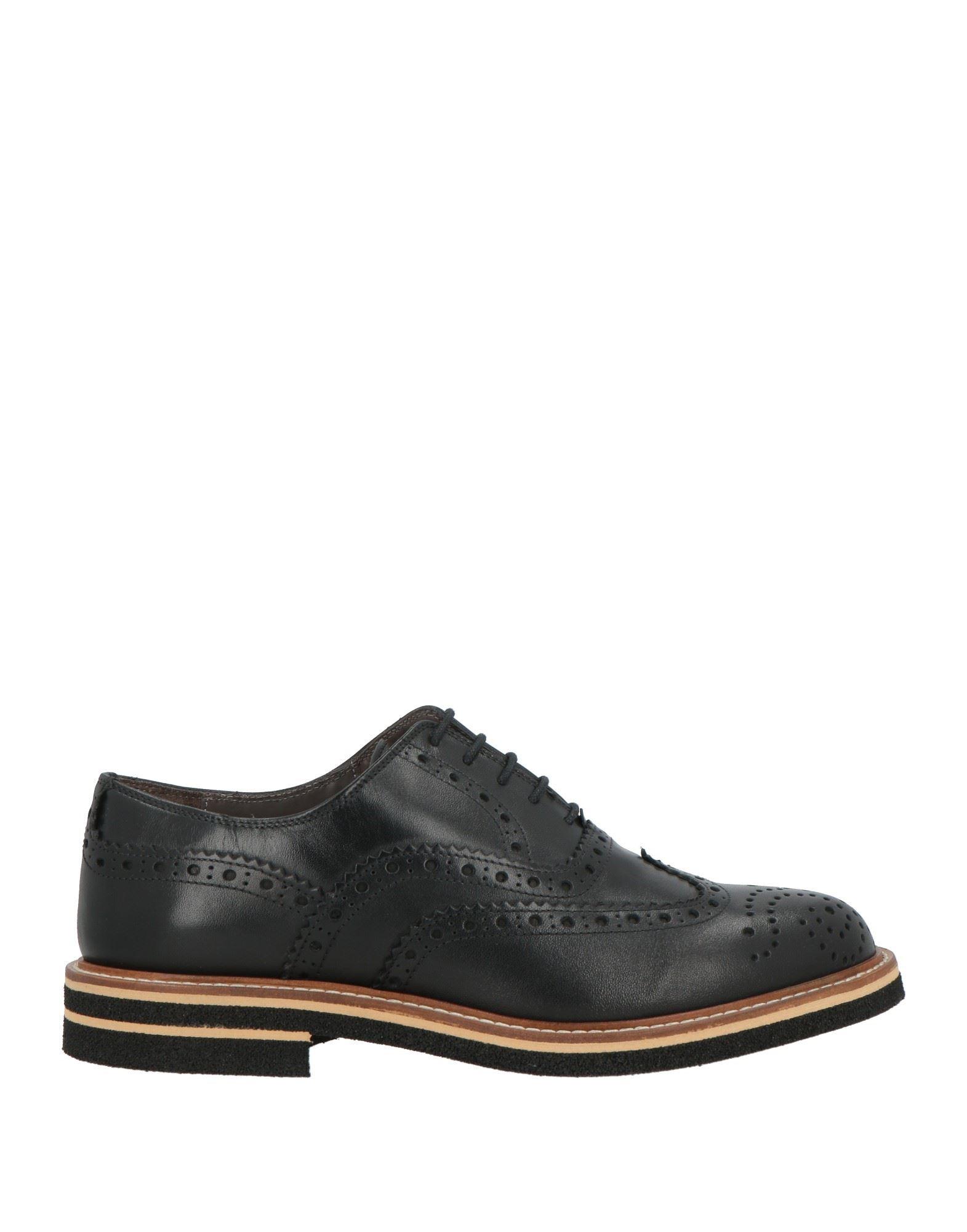 Pollini Black and Taupe Two-Tone Lace-Up Oxfords Two Tone Cap toe Calfskin Oxford - Carrucci Shoes main image 3