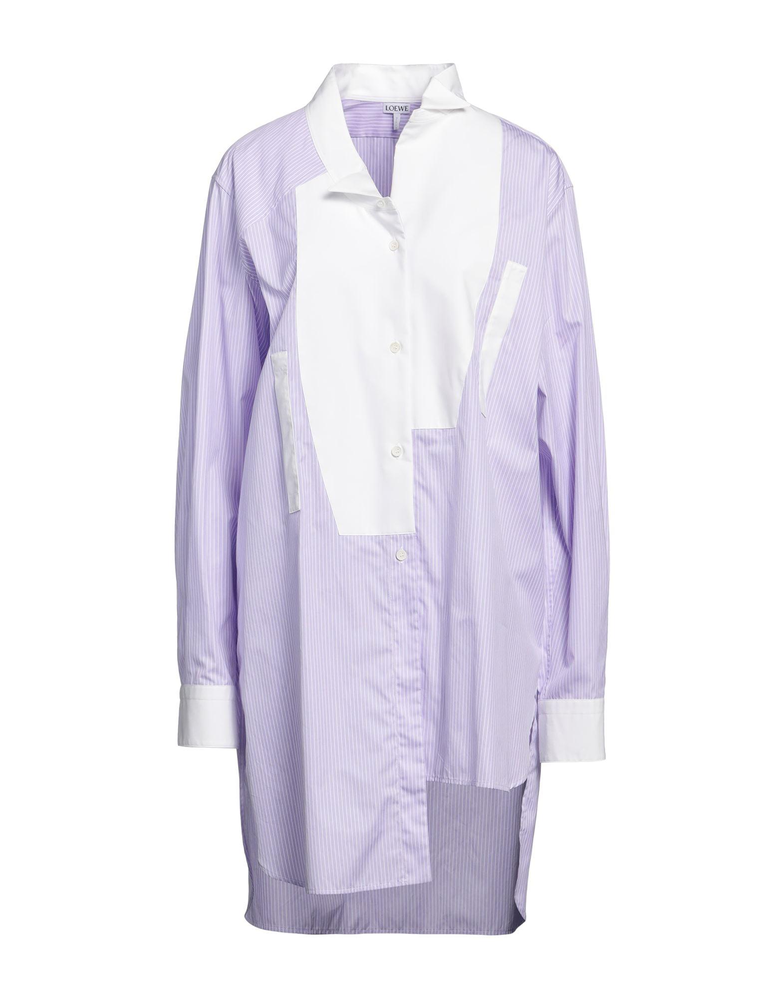 Loewe Asymmetric Stripped Shirt in Purple | Lyst 