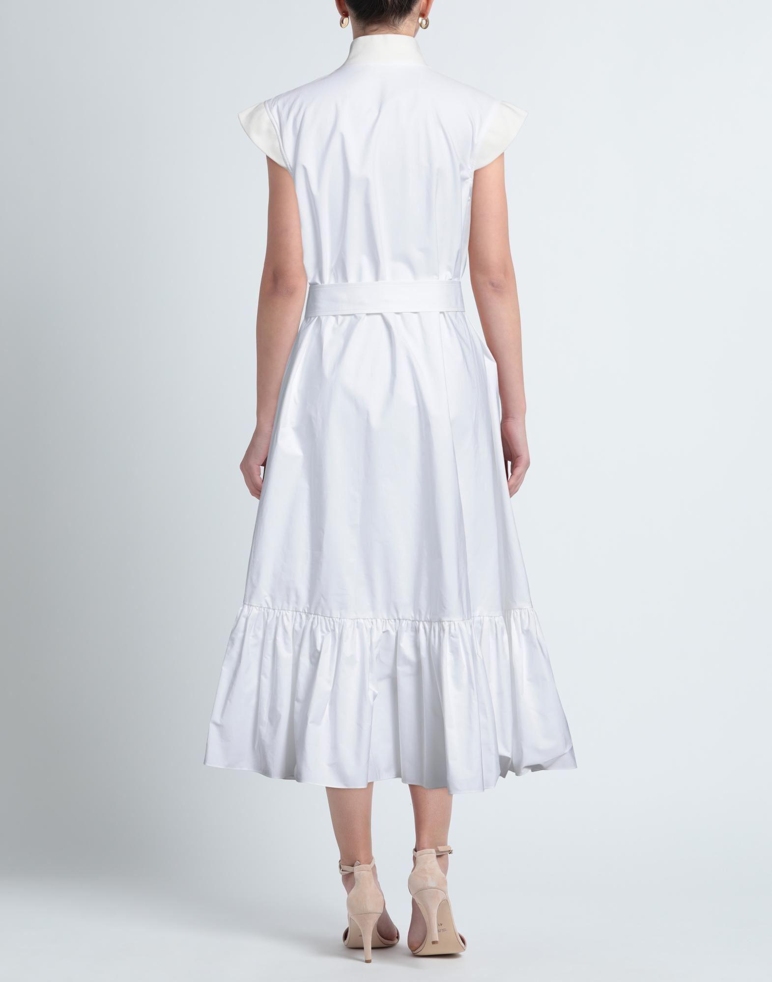 Alexander McQueen Midi Dress in White | Lyst