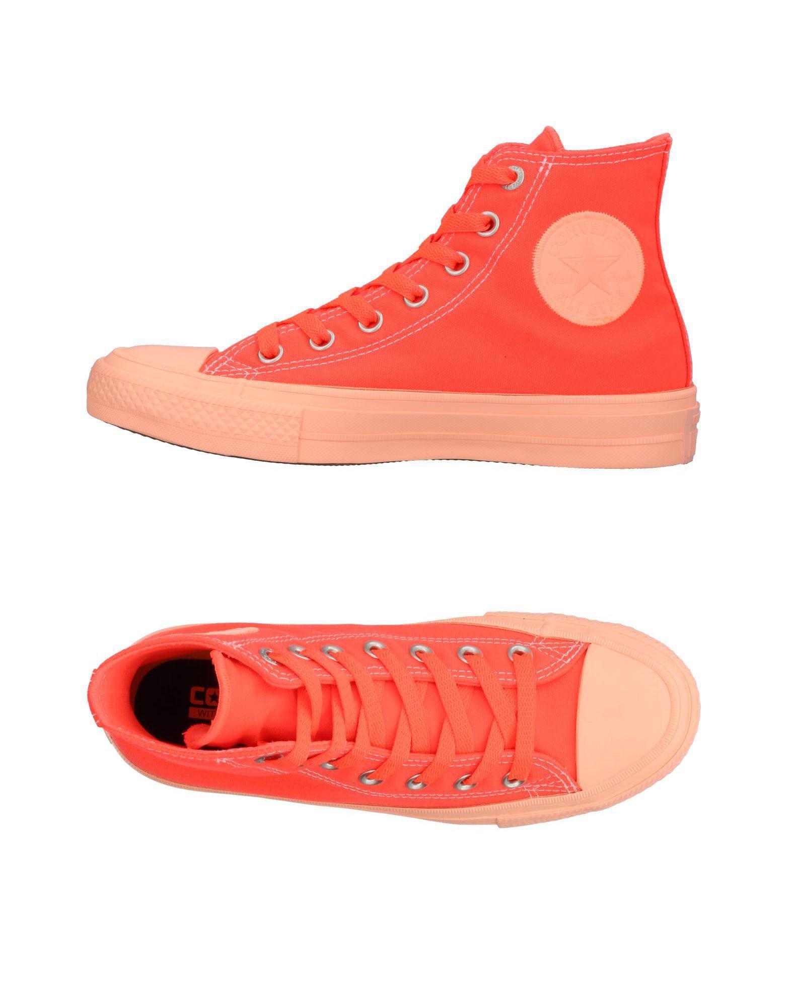 orange converse high tops womens