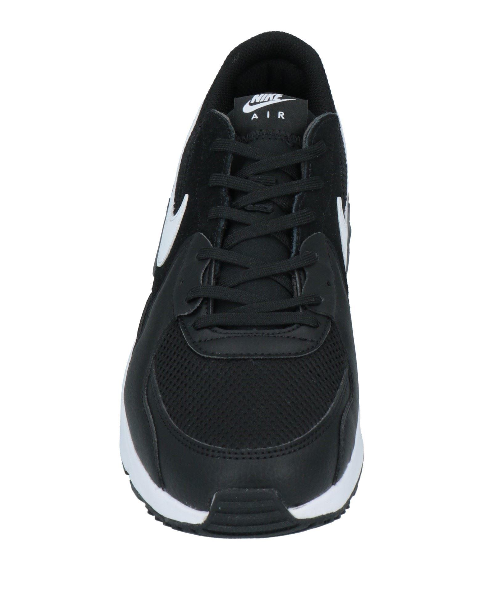 black nike leather trainers