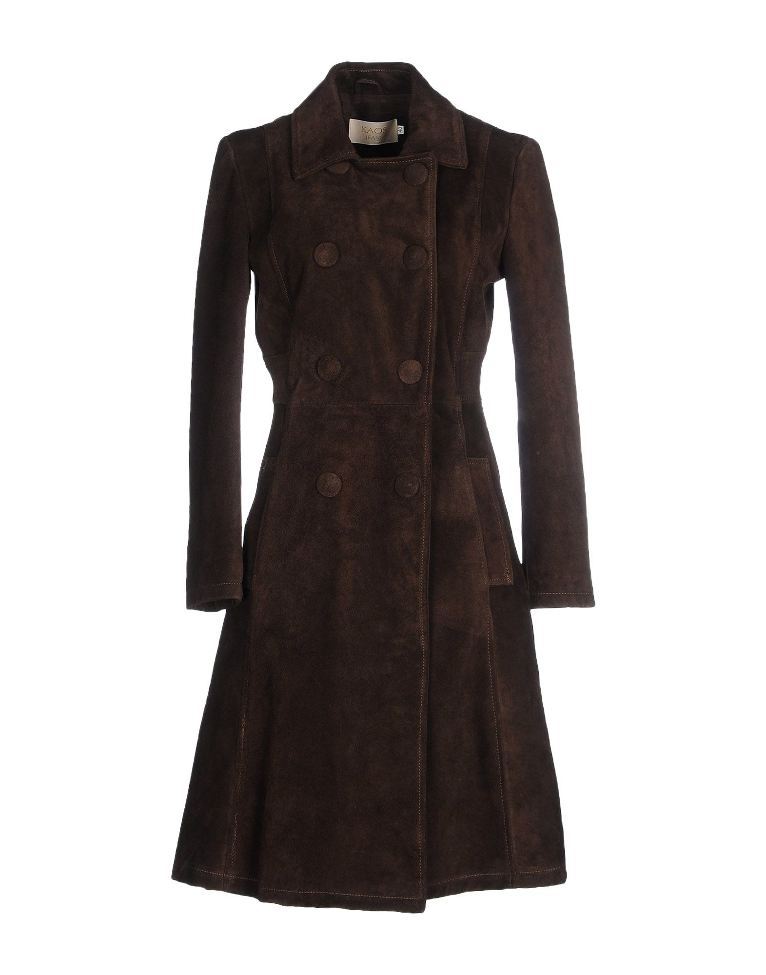 kaos coat in brown cocoa lyst kaos coat in brown cocoa lyst