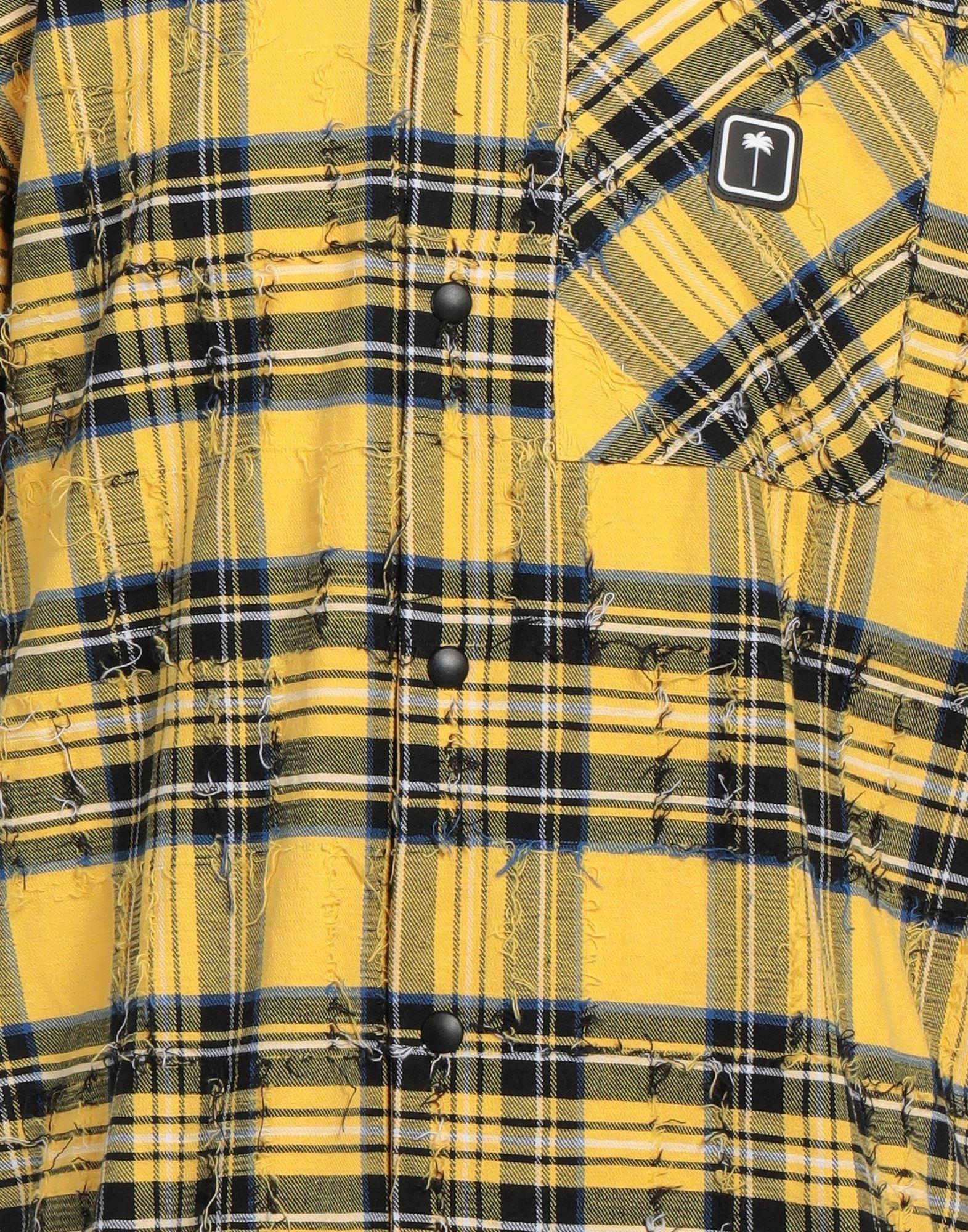 Palm Angels Cotton Checked Shirt in Yellow for Men Save 63% Mens Clothing Shirts Casual shirts and button-up shirts 