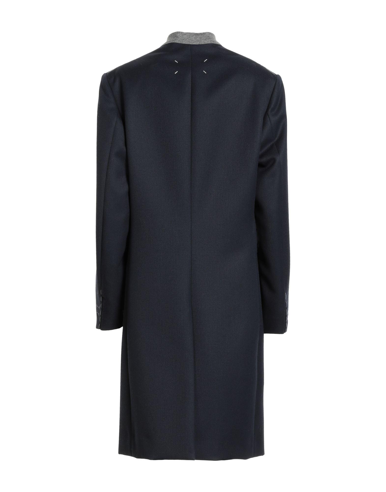 ダウンジャケット・コート Maison Margiela Blue Wool Viscose Coat Maison Margiela Blue Wool Viscose Coat In Black | ModeSens