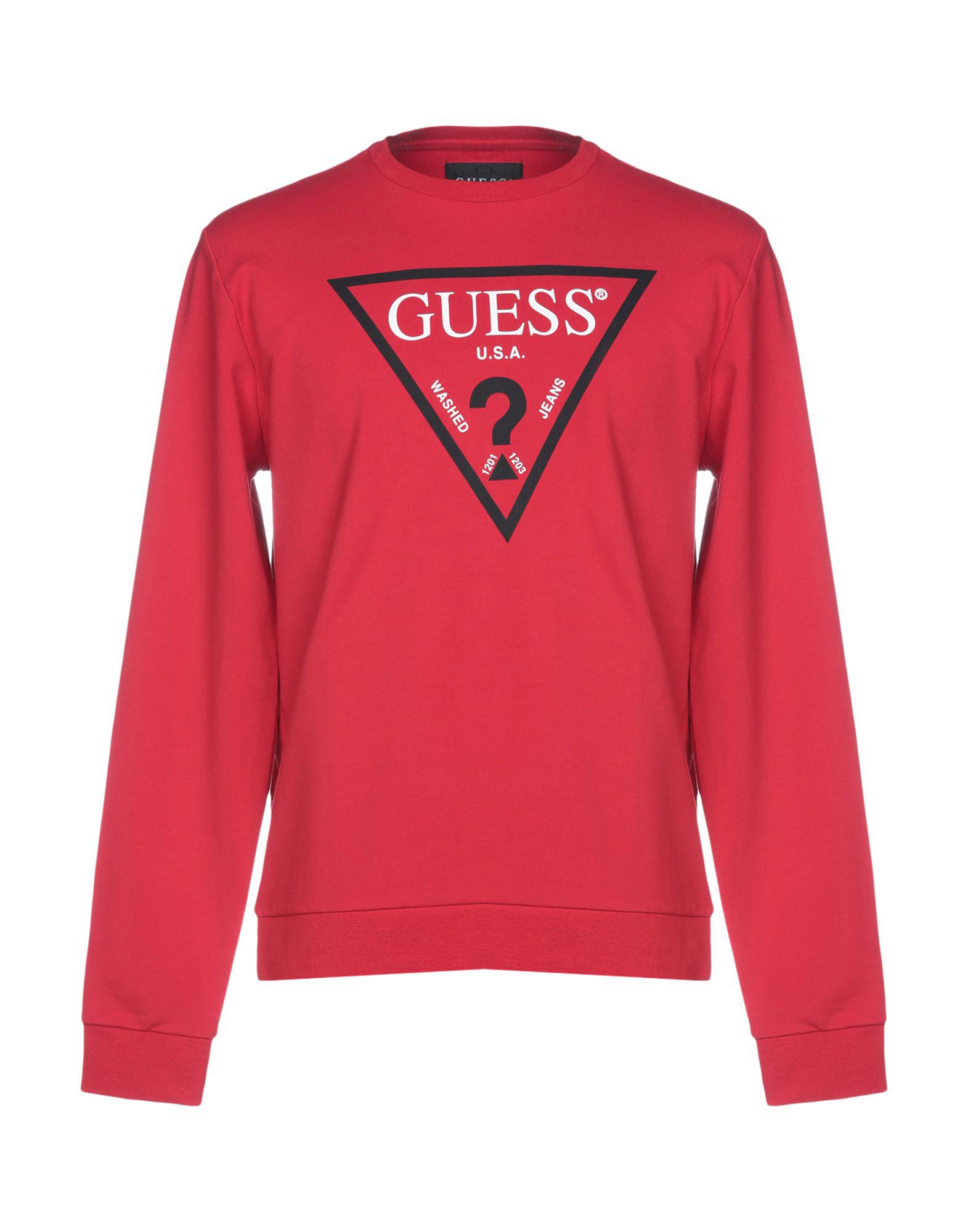 guess red sweatshirt