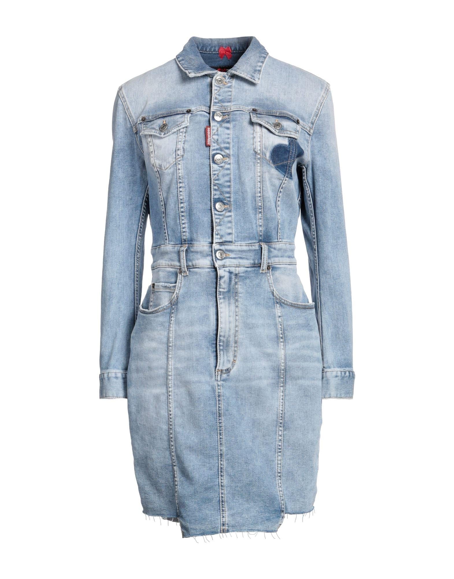 dsquared denim dress Dark Clean Wash Denim Dress