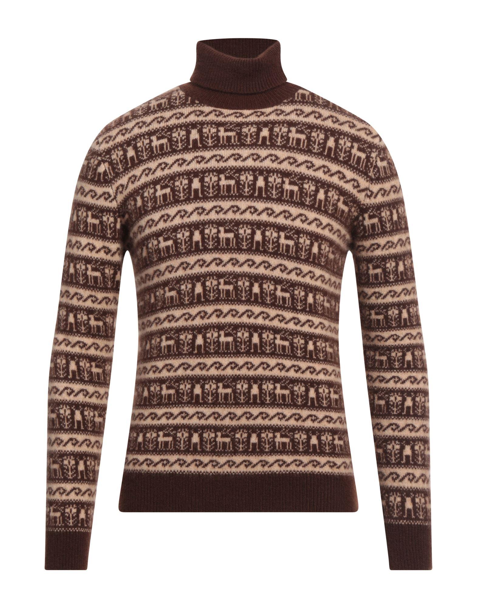 Roberto Collina Navy Blue Men's Turtleneck Wool Sweater