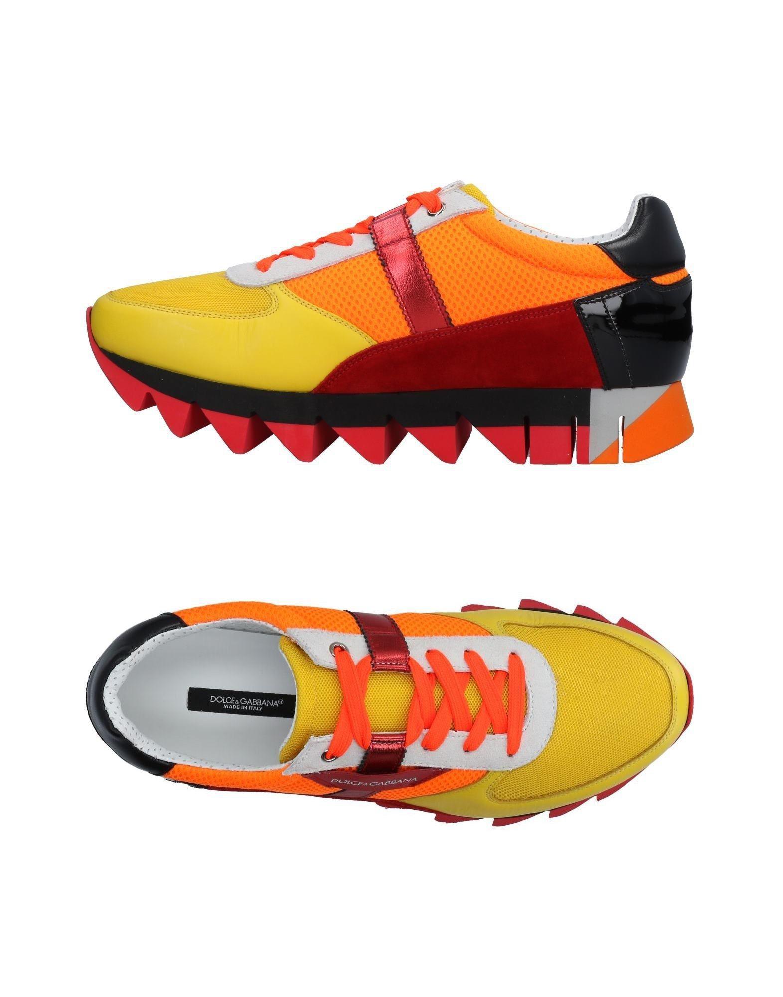 dolce and gabbana yellow and black sneakers