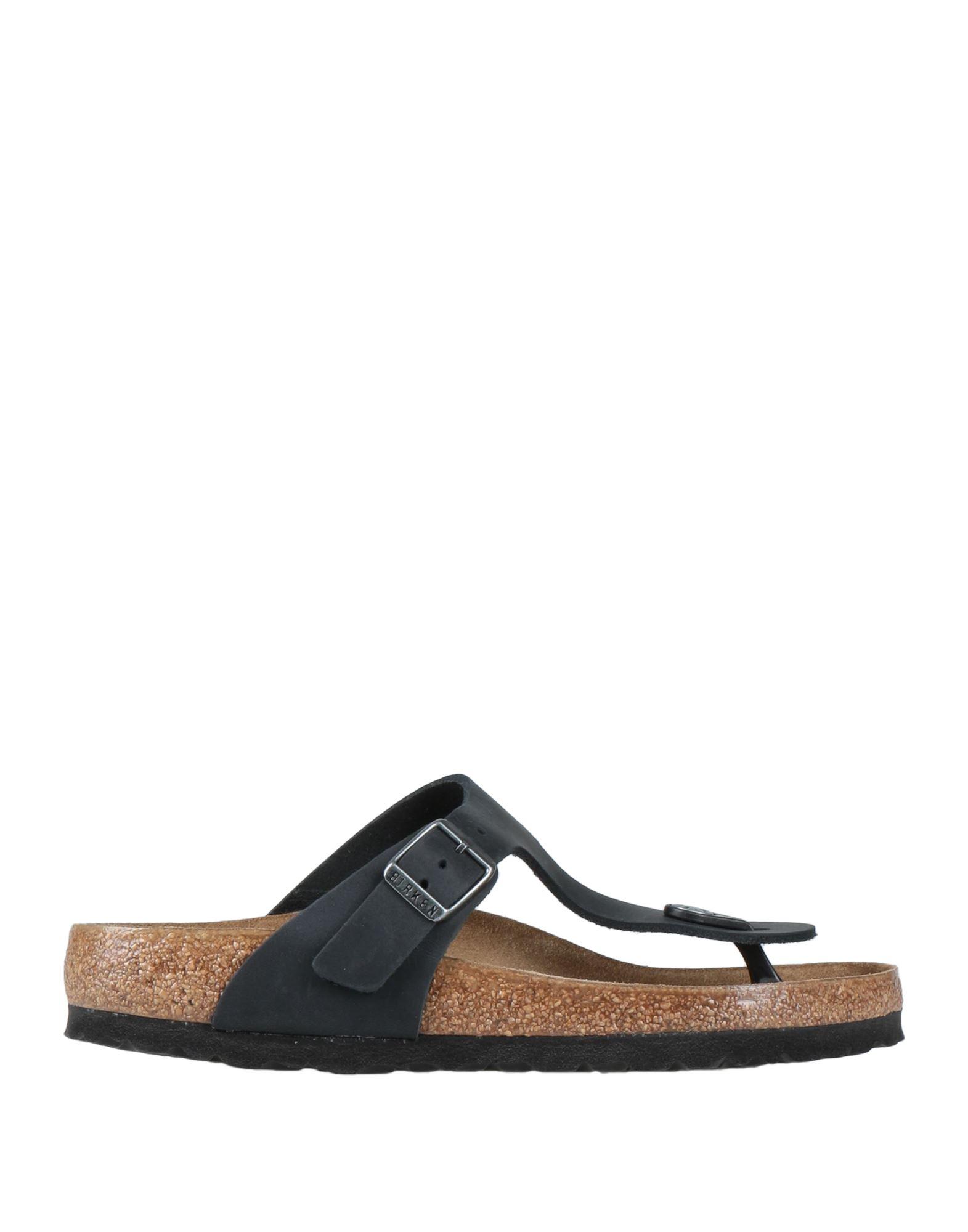 Birkenstock Toe Strap Sandals in Black | Lyst