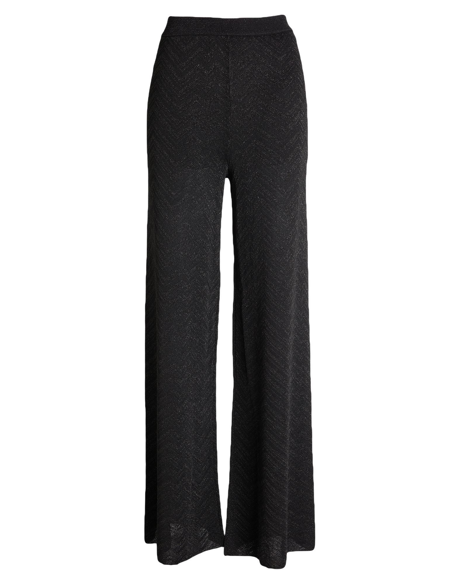 パンツ Missoni Black Wool Blend Pants With Embroidered Side Band Black Missoni Pants for Women | Lyst